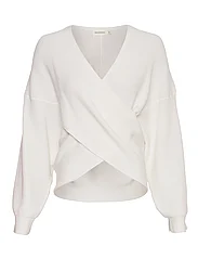 MSCH Copenhagen - MSCHZinelle Rachelle Wrap Pullover - sweaters - egret - 0