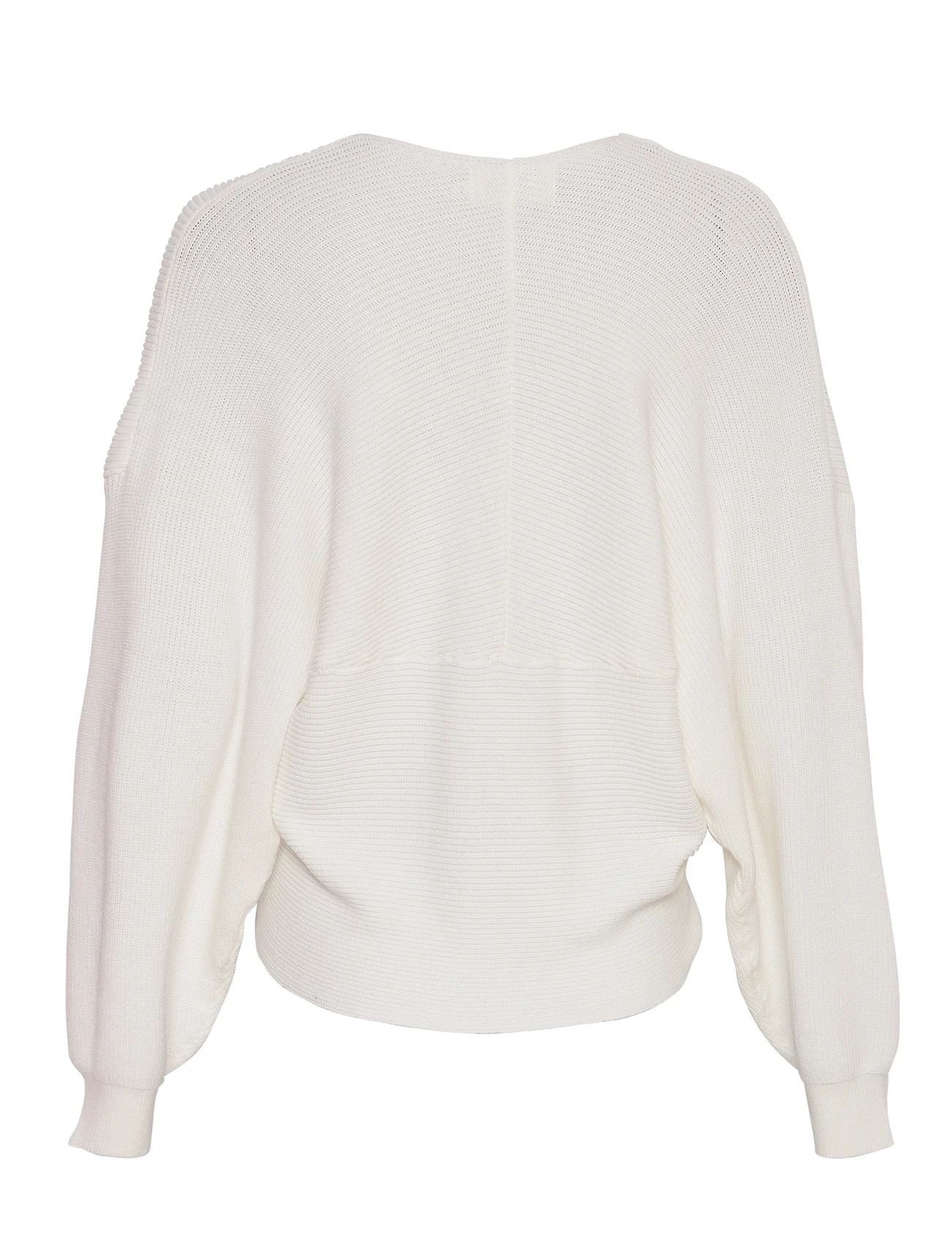 MSCH Copenhagen - MSCHZinelle Rachelle Wrap Pullover - sweaters - egret - 1