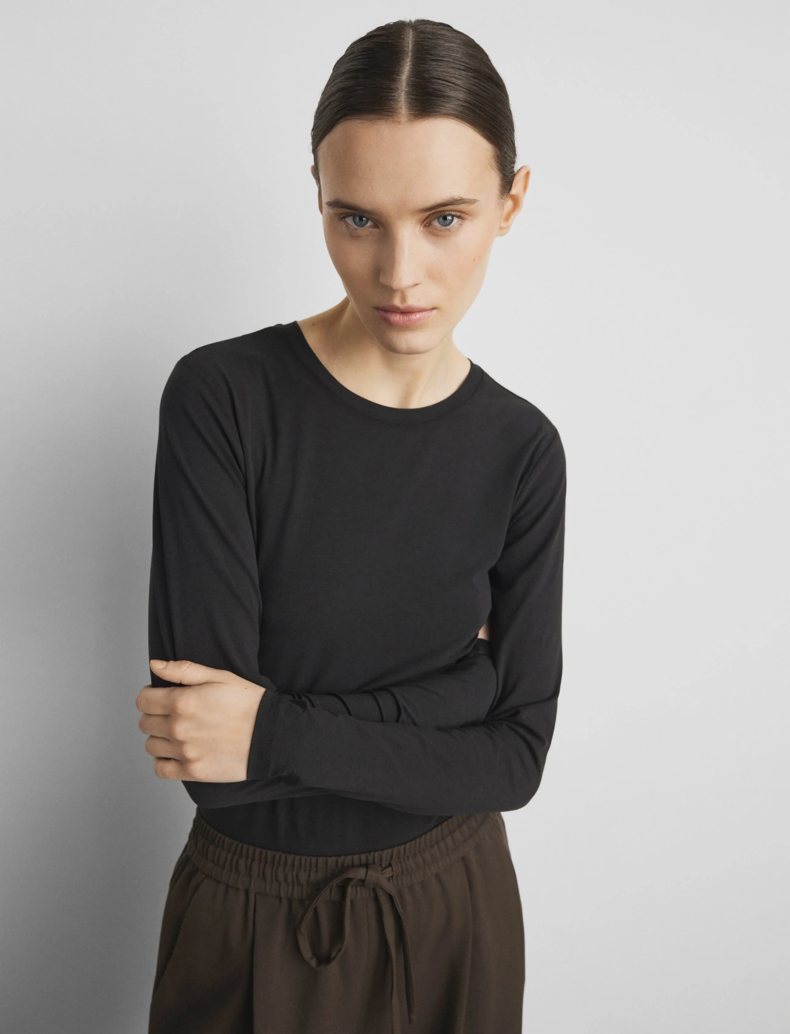 MSCH Copenhagen MSCHBetrina O LS Top - Langärmlige Tops - BLACK / black