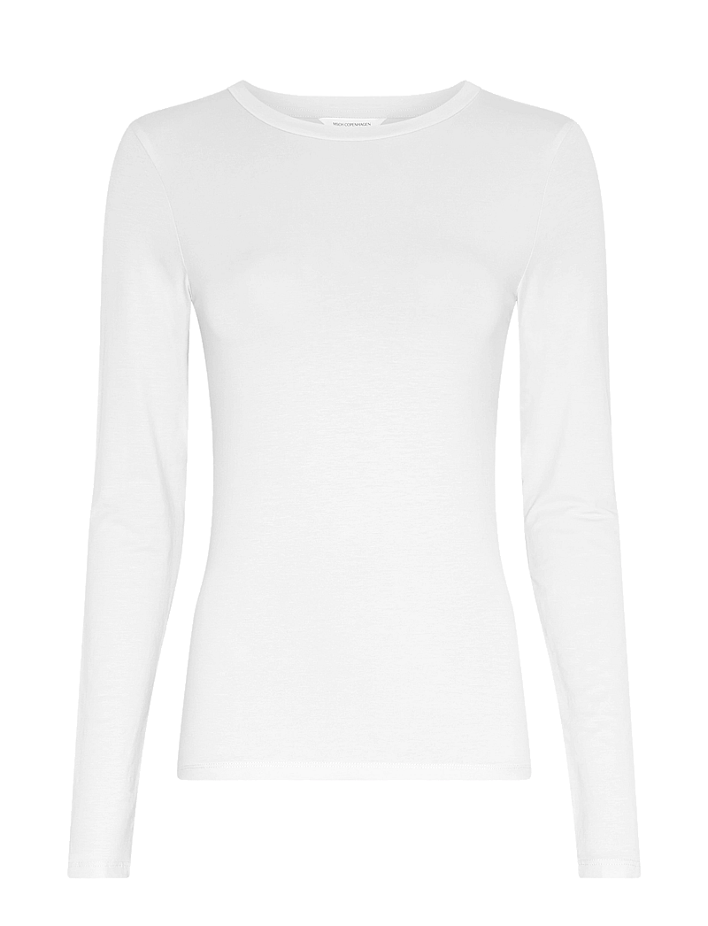 MSCH Copenhagen - MSCHBetrina O LS Top - t-shirt & tops - bright white - 0