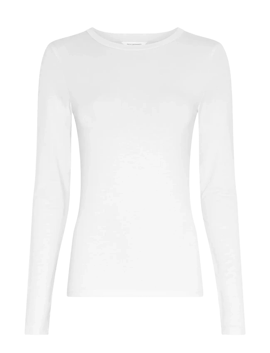 MSCH Copenhagen - MSCHBetrina O LS Top - långärmade toppar - bright white - 0