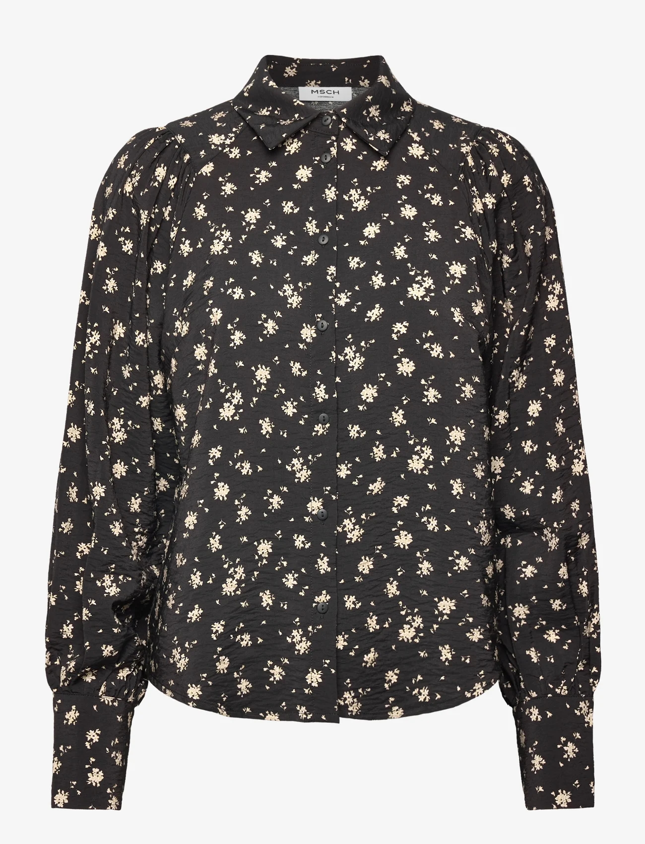 MSCH Copenhagen - MSCHNathasia Ladonna Shirt AOP - pitkähihaiset paidat - black flower - 0