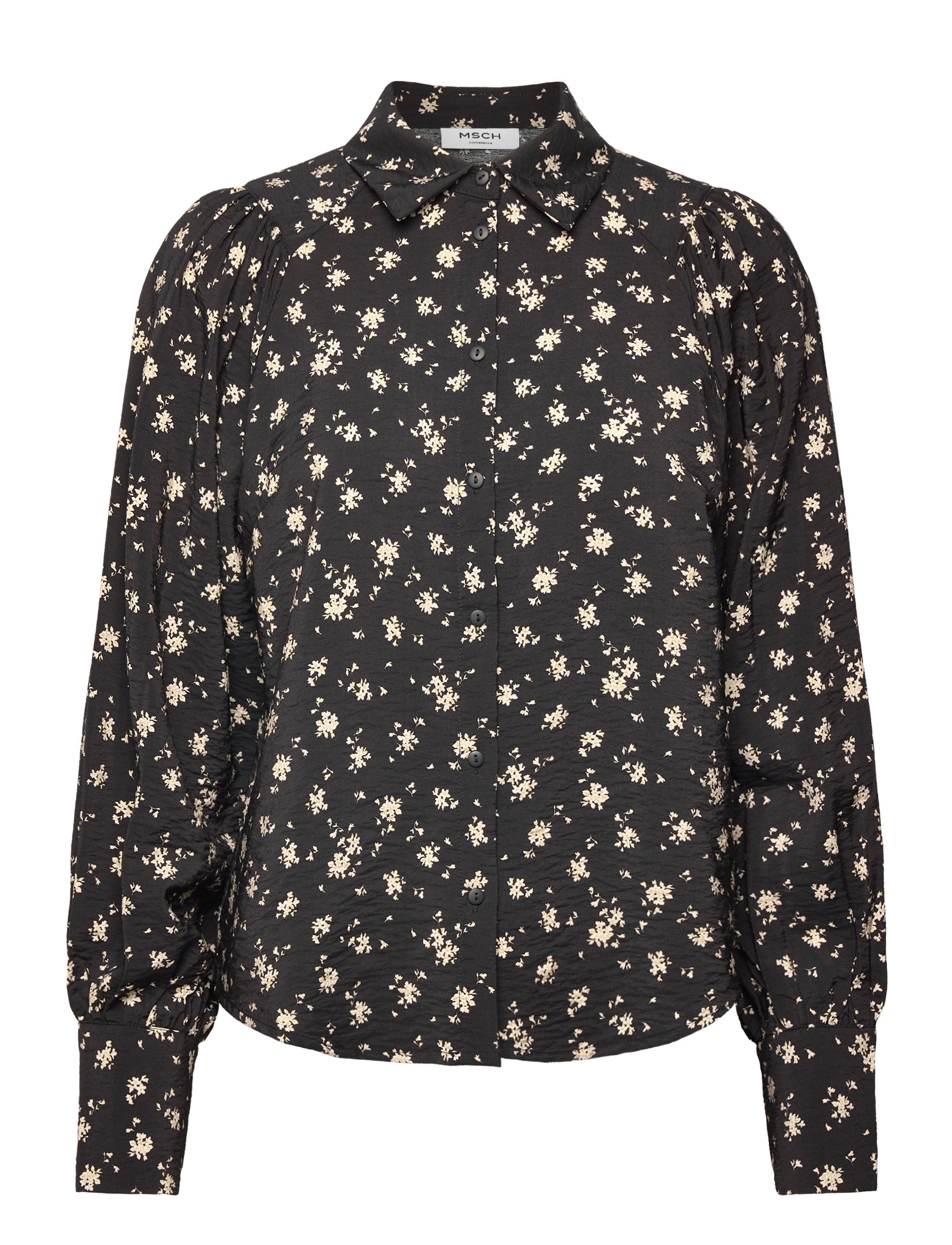 MSCH Copenhagen MSCHNathasia Ladonna Shirt AOP - Riided - BLACK FLOWER / black