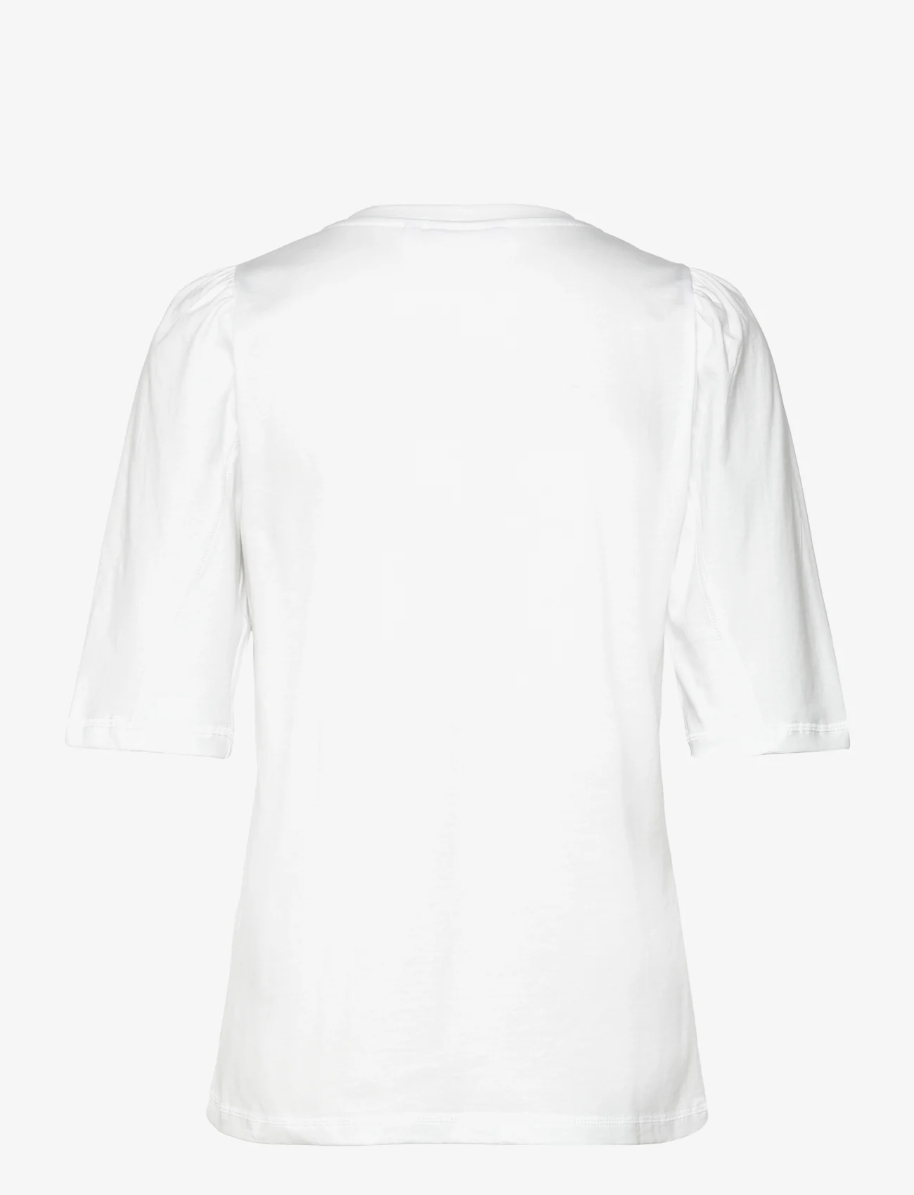 MSCH Copenhagen - MSCHTiffa Logan 2/4 Puff Tee - t-shirts - bright white - 1
