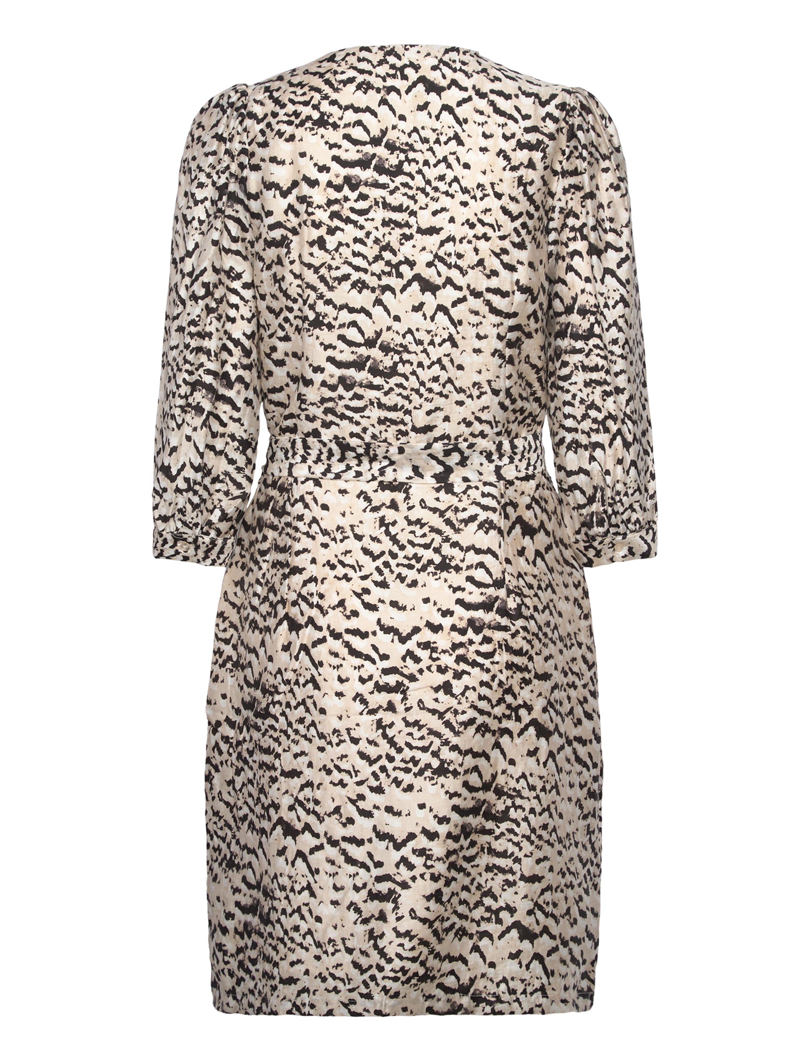 MSCH Copenhagen - MSCHPhilida Maire 3/4 Dress AOP - slå-om-kjoler - black abstract - 1