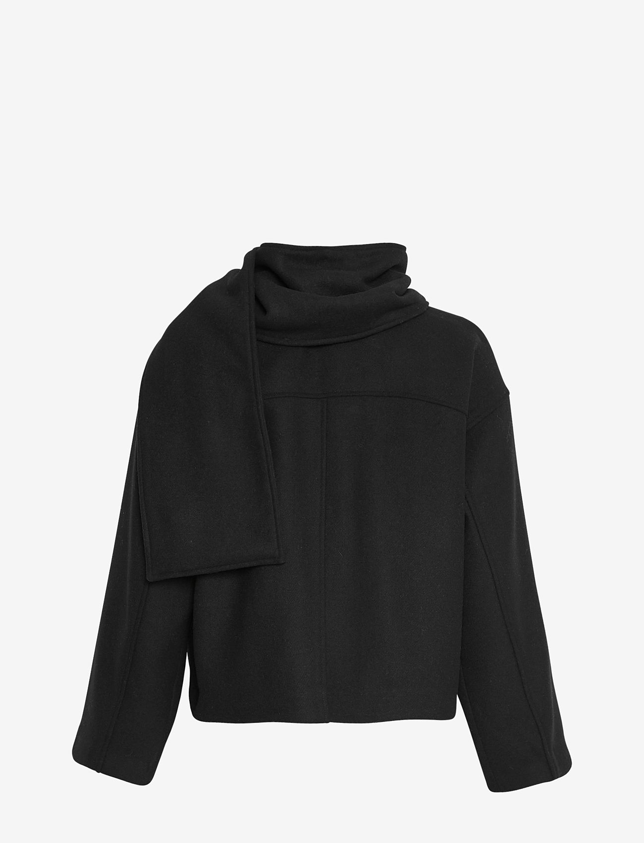 MSCH Copenhagen - MSCHSyden Scarf Jacket - wollmäntel - black - 2