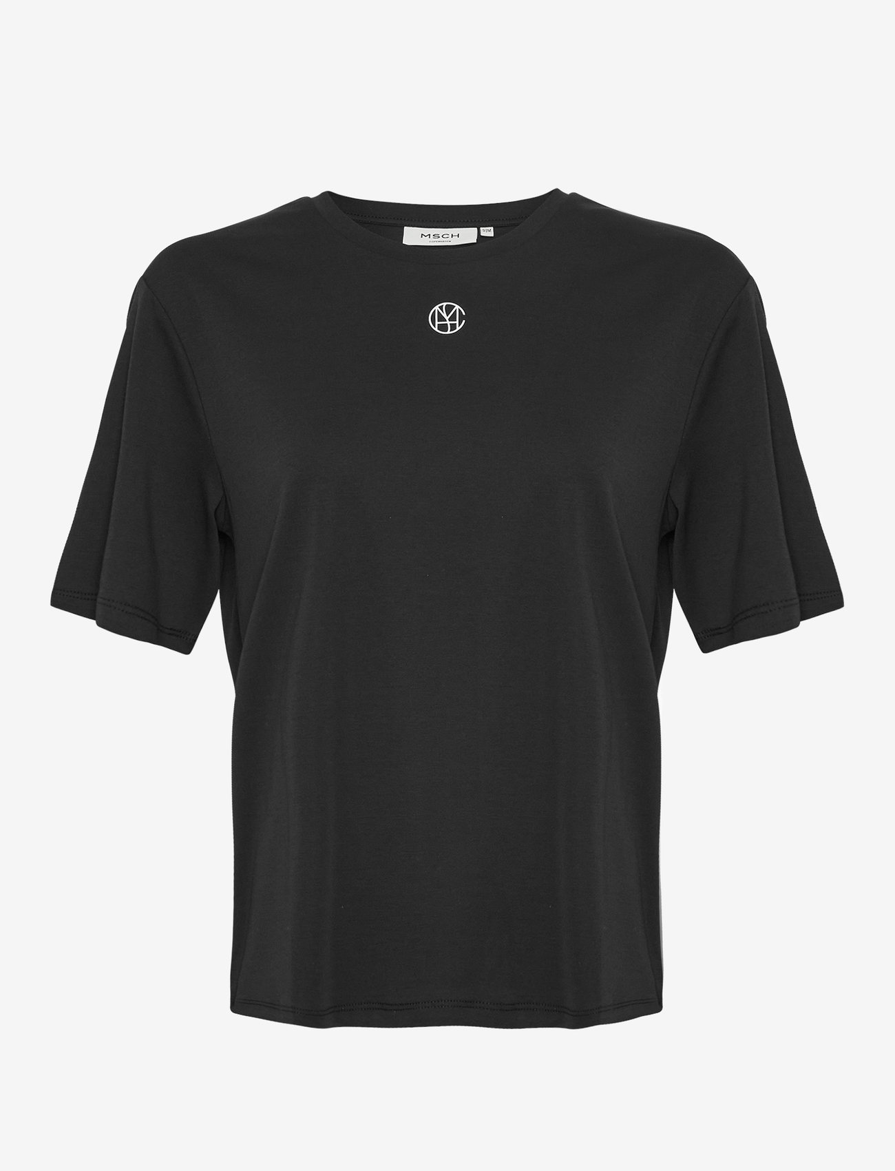 MSCH Copenhagen - MSCHMelea Icon Tee - t-shirts - black/egret - 0