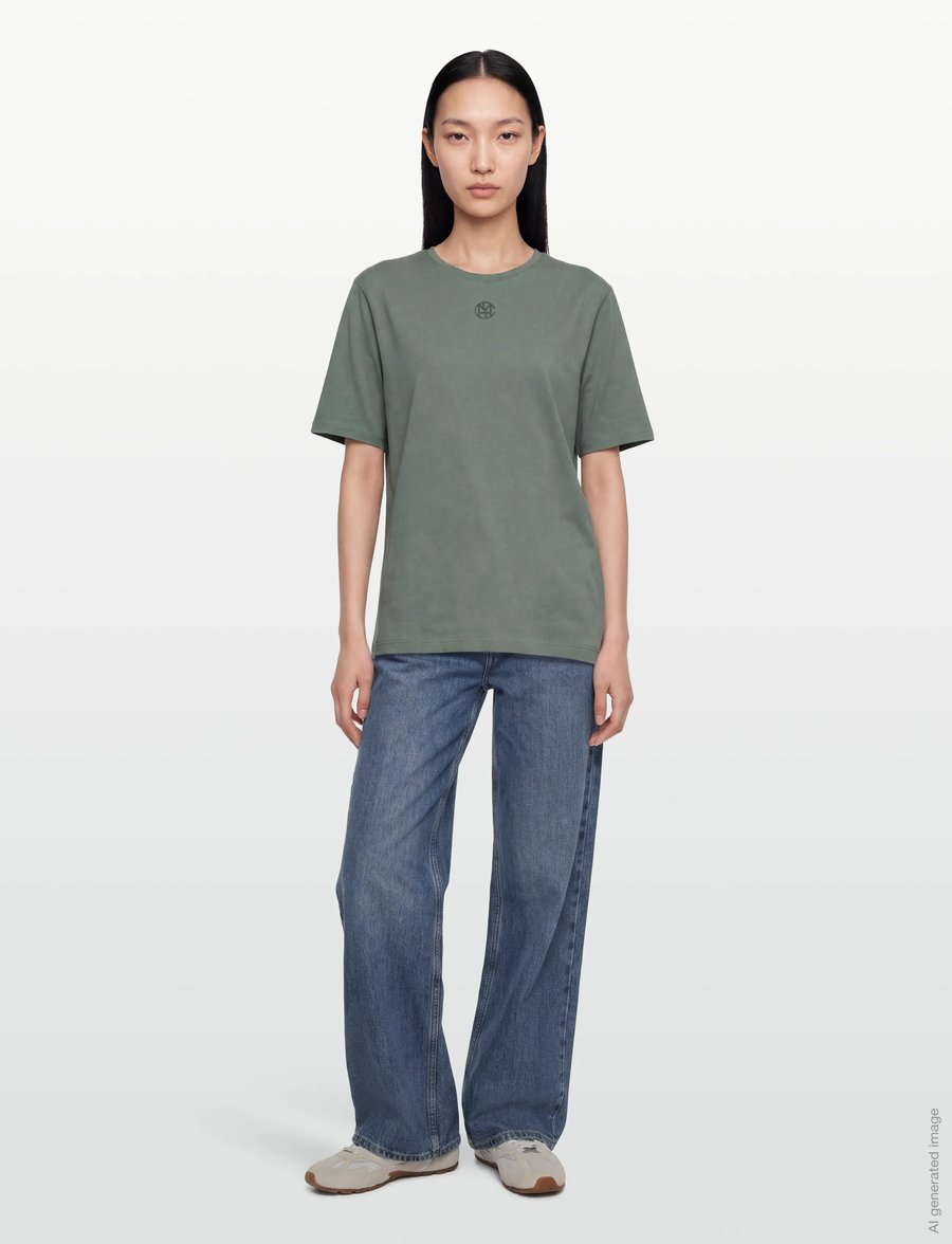 MSCH Copenhagen - MSCHMelea Icon Tee - t-shirts - laurel w/cilant - 0