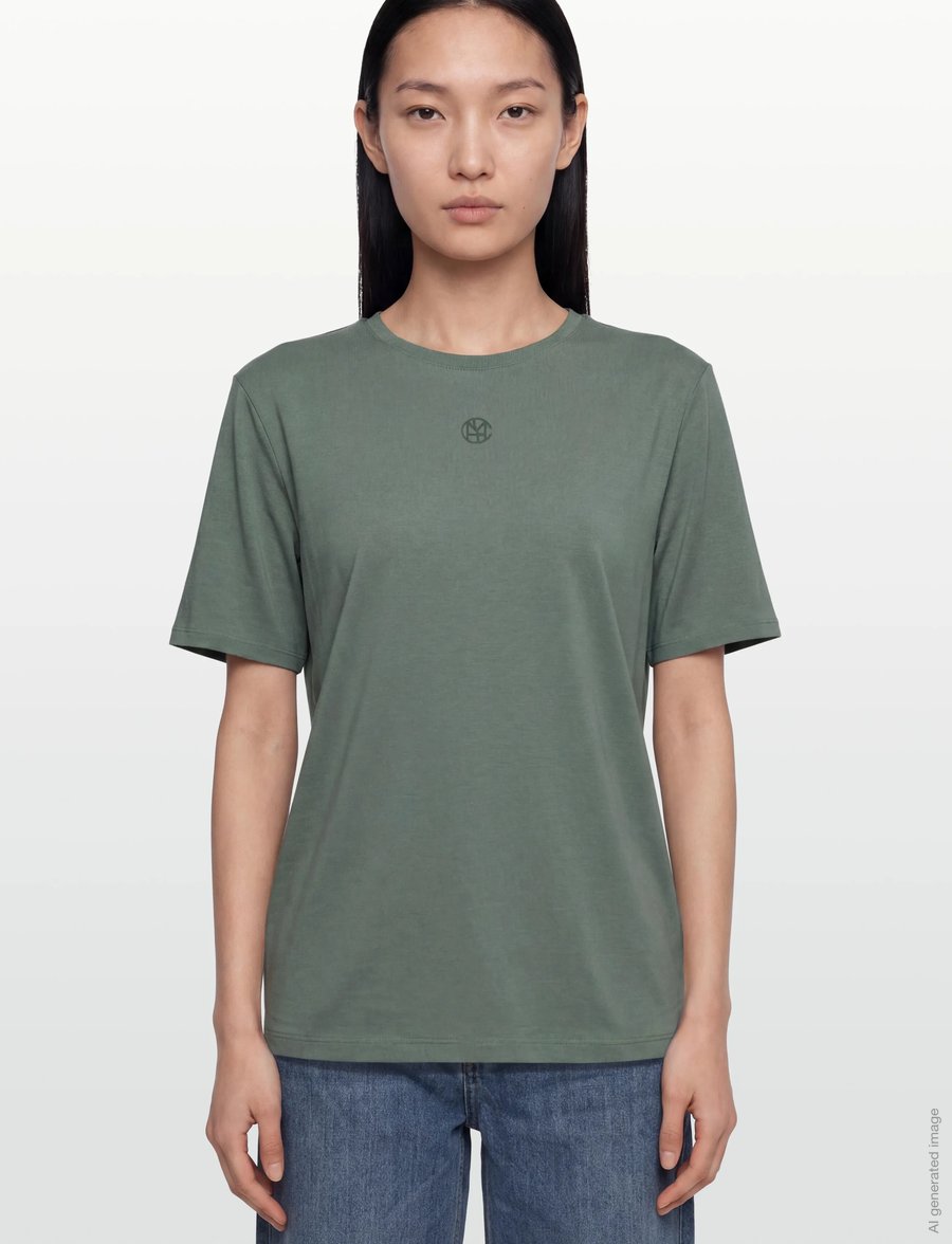 MSCH Copenhagen - MSCHMelea Icon Tee - t-shirts - laurel w/cilant - 3
