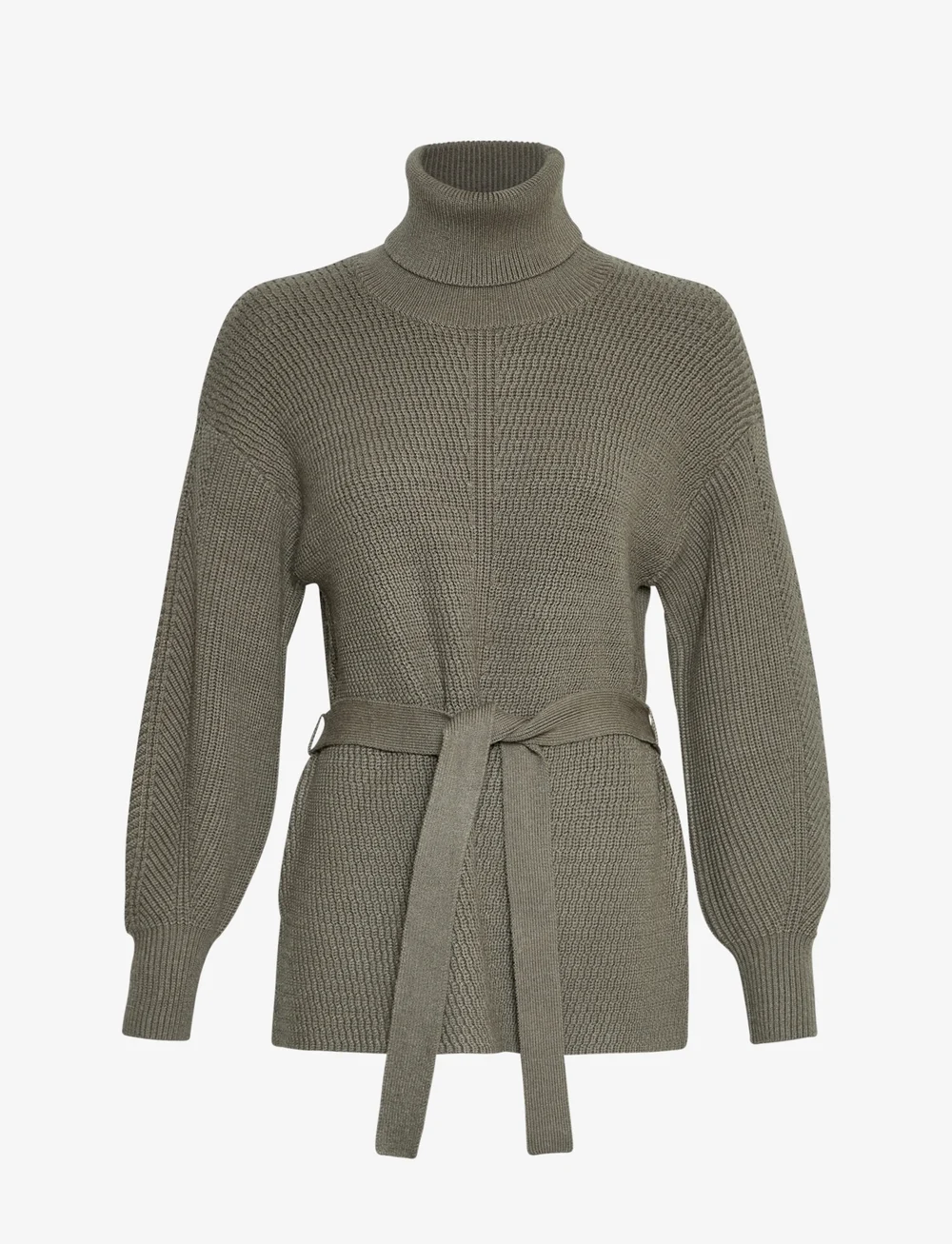 MSCH Copenhagen - MSCHAmari Rachelle R Belt Pullover - rullekraver - mul basil mel - 0