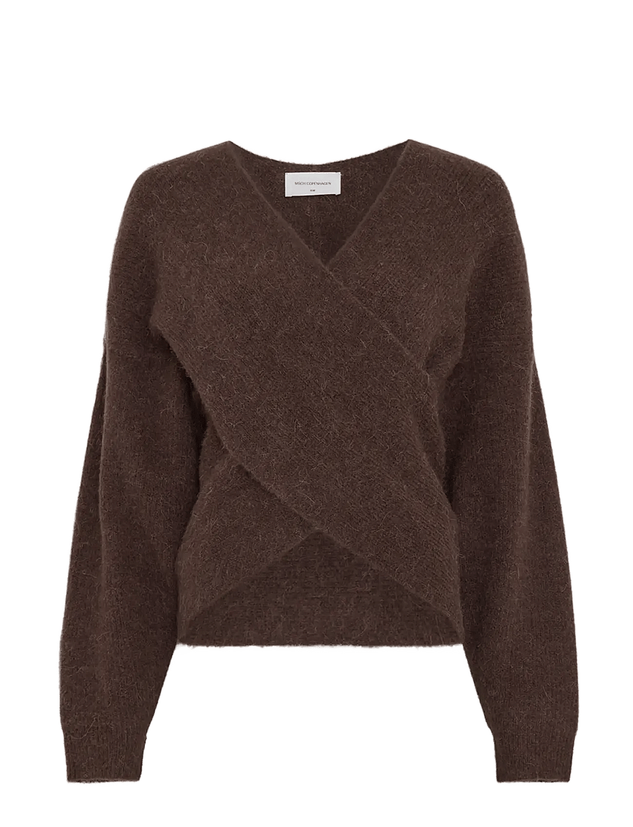 MSCH Copenhagen - MSCHZinelle Hope Wrap Pullover - trøjer - hot fudge - 0