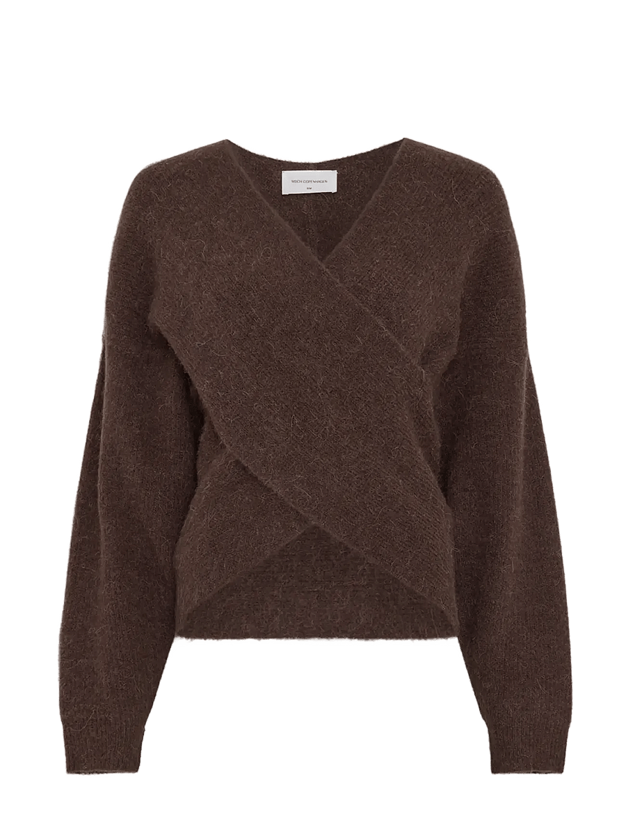 MSCH Copenhagen - MSCHZinelle Hope Wrap Pullover - tröjor - hot fudge - 0