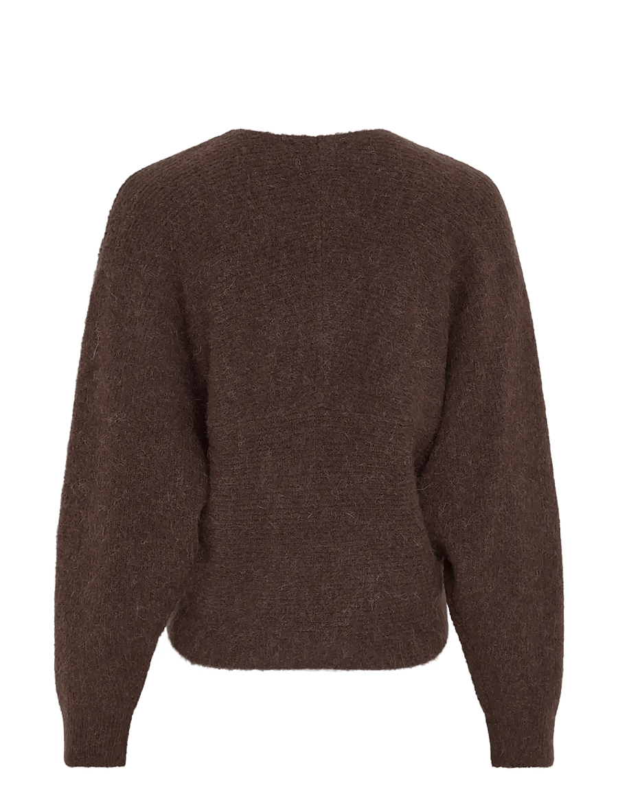 MSCH Copenhagen - MSCHZinelle Hope Wrap Pullover - tröjor - hot fudge - 1
