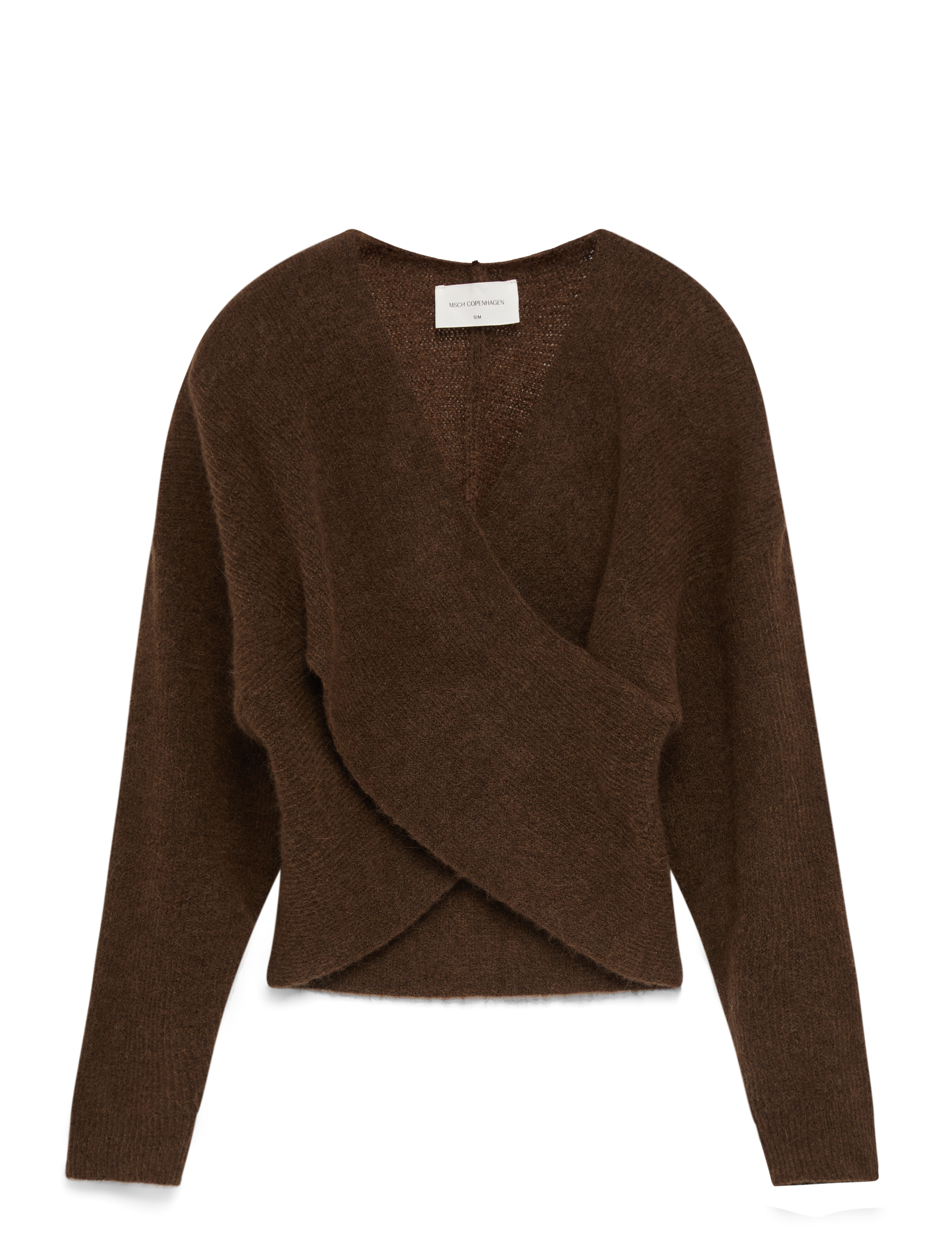 MSCH Copenhagen Mschzinelle Hope Wrap Pullover, S/M, Knitwear, Braun - Jumpers, Frauen