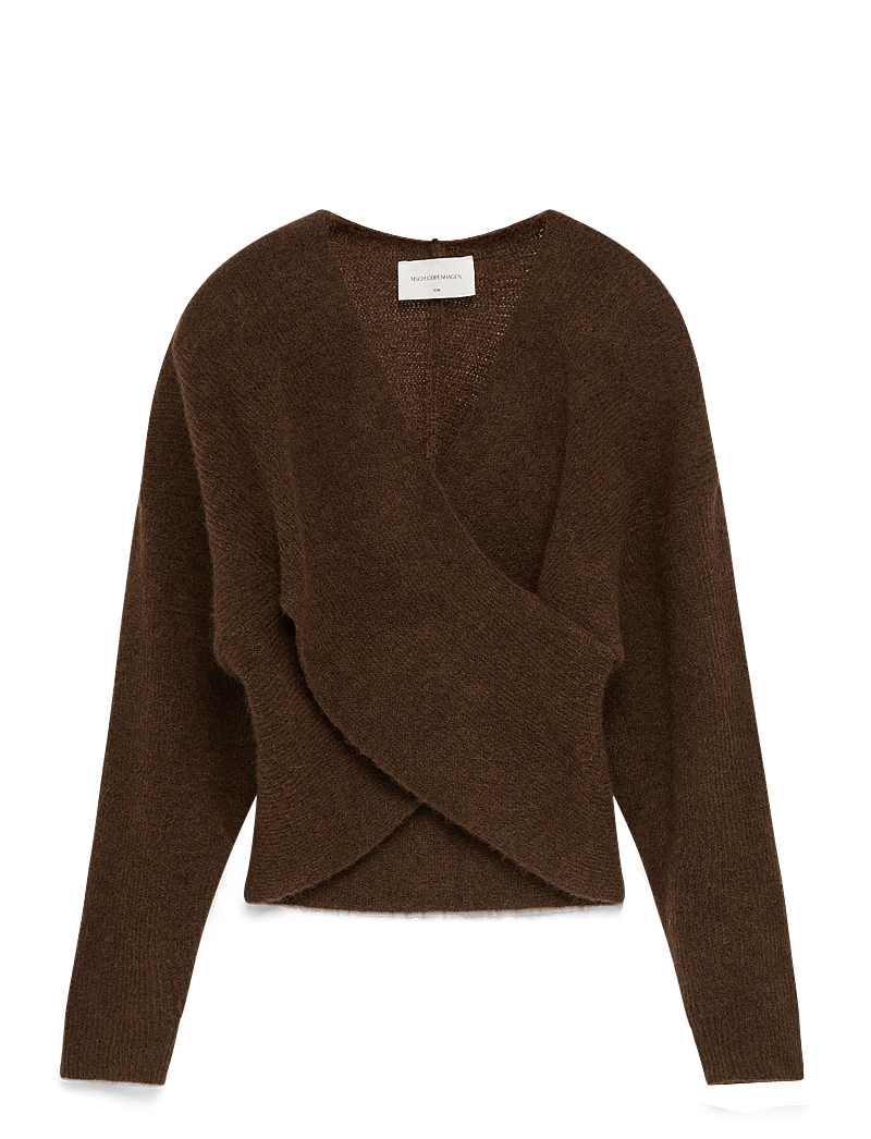 MSCH Copenhagen - MSCHZinelle Hope Wrap Pullover - tröjor - slate black mel - 1