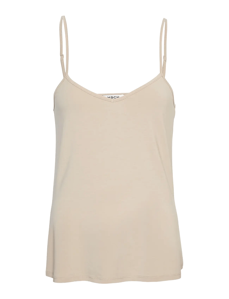 MSCH Copenhagen - MSCHBetrina Strap Top - sleeveless tops - humus - 0