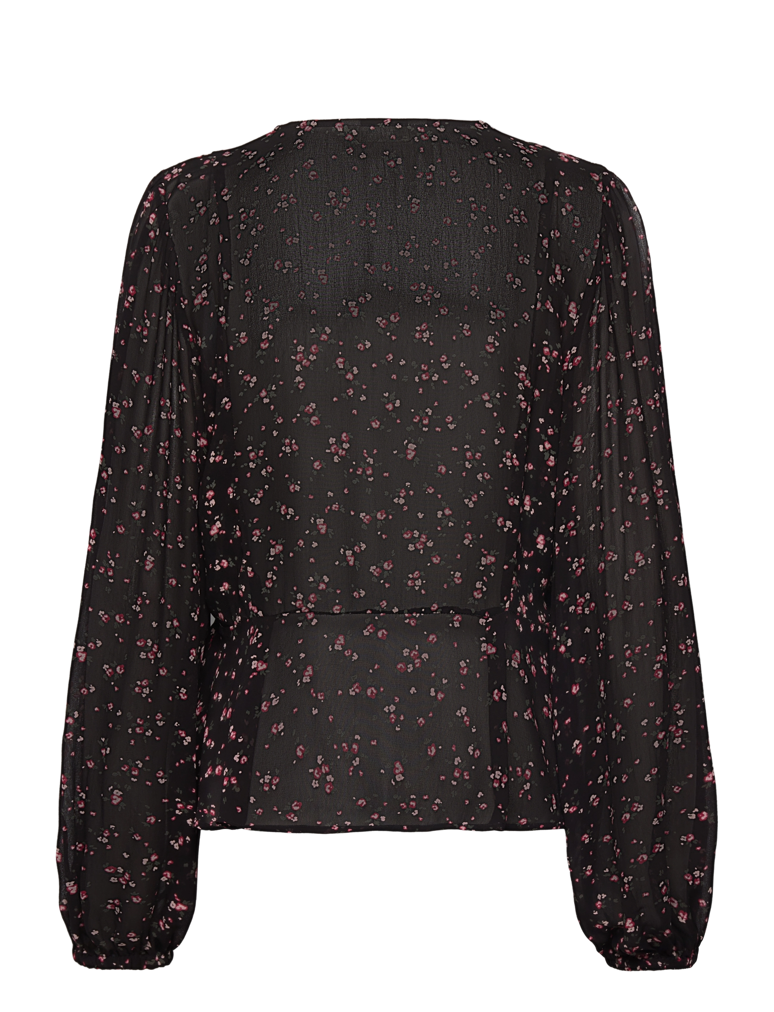 MSCH Copenhagen - MSCHOrabella Shirt AOP - langærmede bluser - black flower - 1