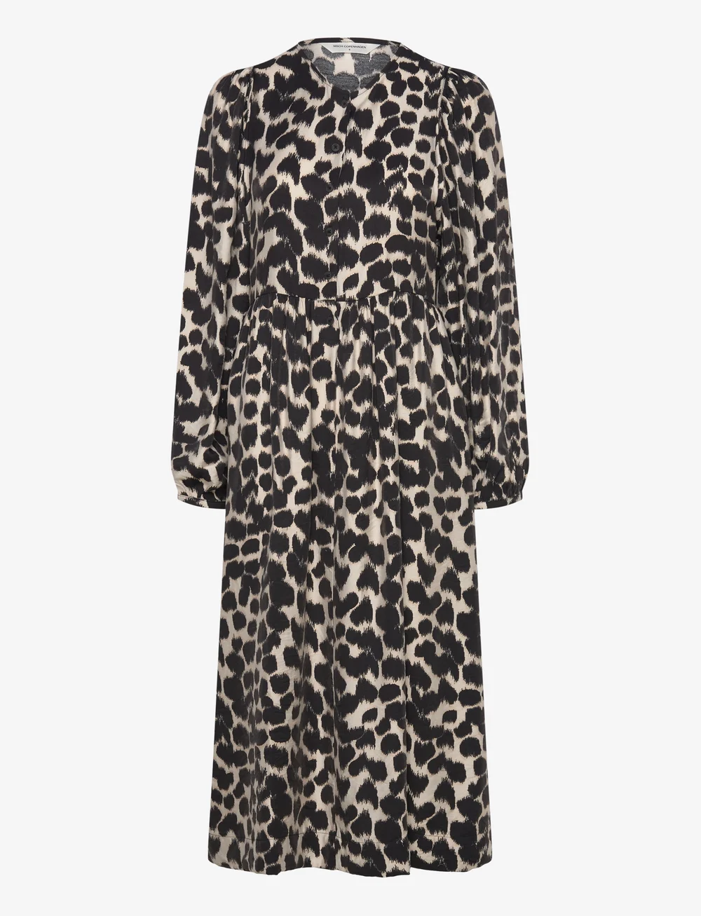 MSCH Copenhagen - MSCHOttelie Karalynn Long Dress AOP - sommerkjoler - oatmeal animal - 0