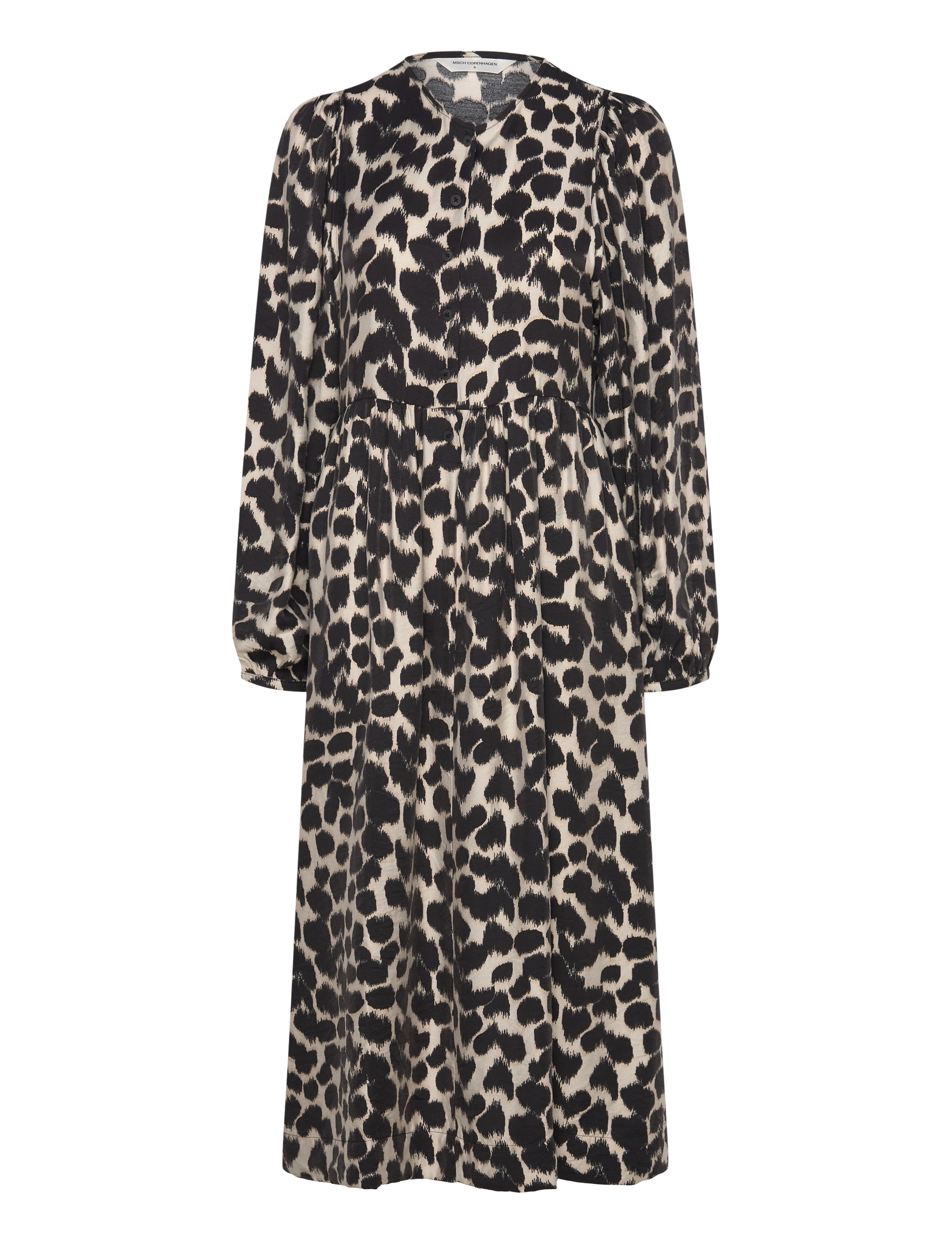 MSCH Copenhagen MSCHOttelie Karalynn Long Dress AOP - Kjoler - OATMEAL ANIMAL / brown