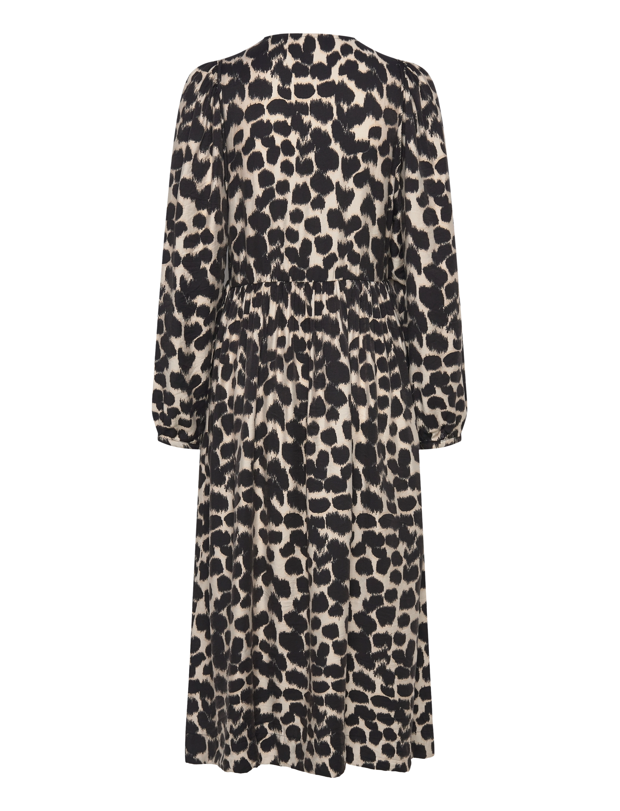 MSCH Copenhagen - MSCHOttelie Karalynn Long Dress AOP - midi-kleider - oatmeal animal - 1