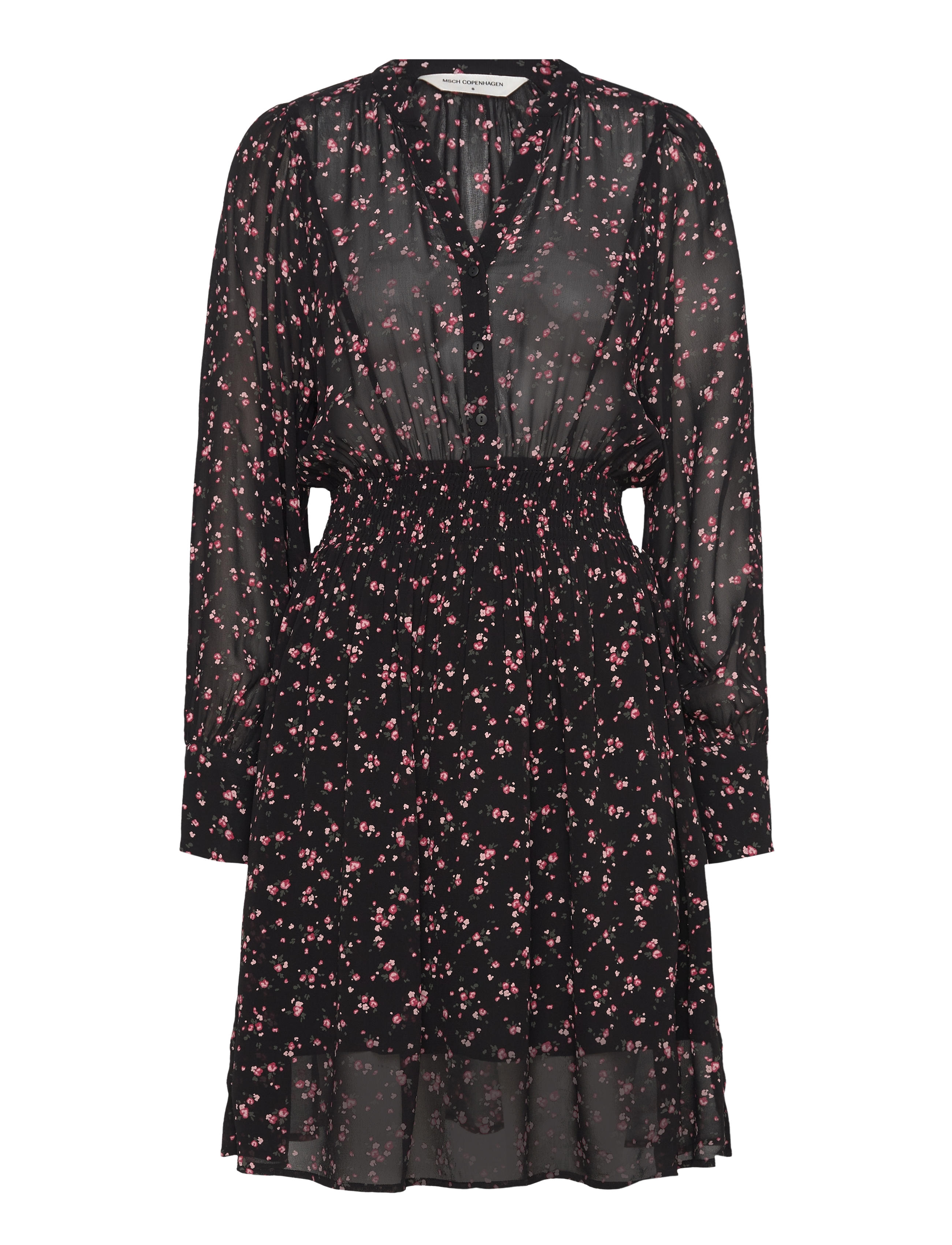 MSCH Copenhagen MSCHOrabella Dress AOP - Kjoler og sandaler - BLACK FLOWER / black