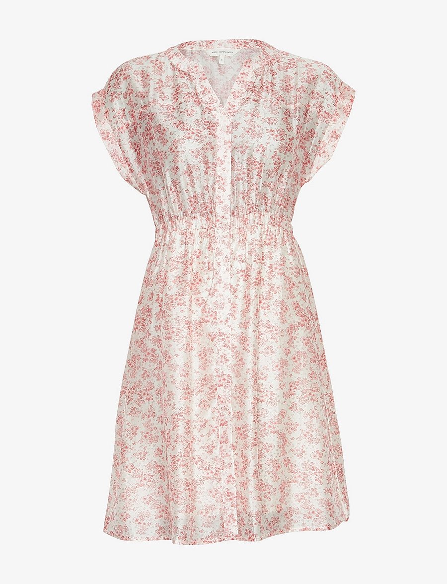 MSCH Copenhagen - MSCHIsadora SS Shirt Dress AOP - sommerkjoler - chalk pink flwr - 0