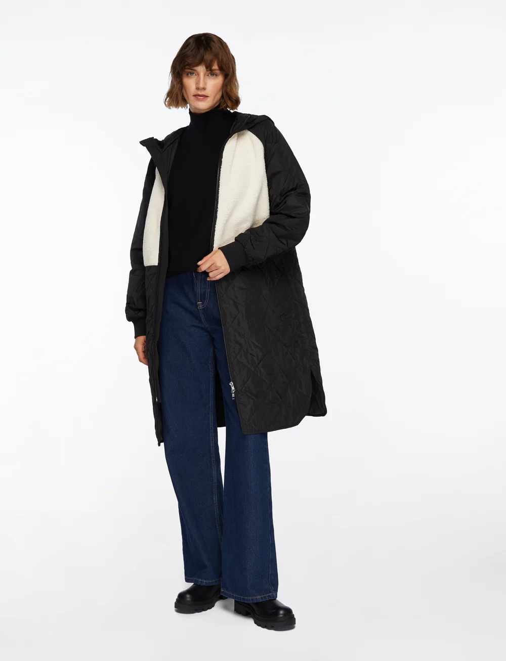 MSCH Copenhagen - MSCHAdelyna Kiara Hood Jacket - parkas - black/oatmeal - 2