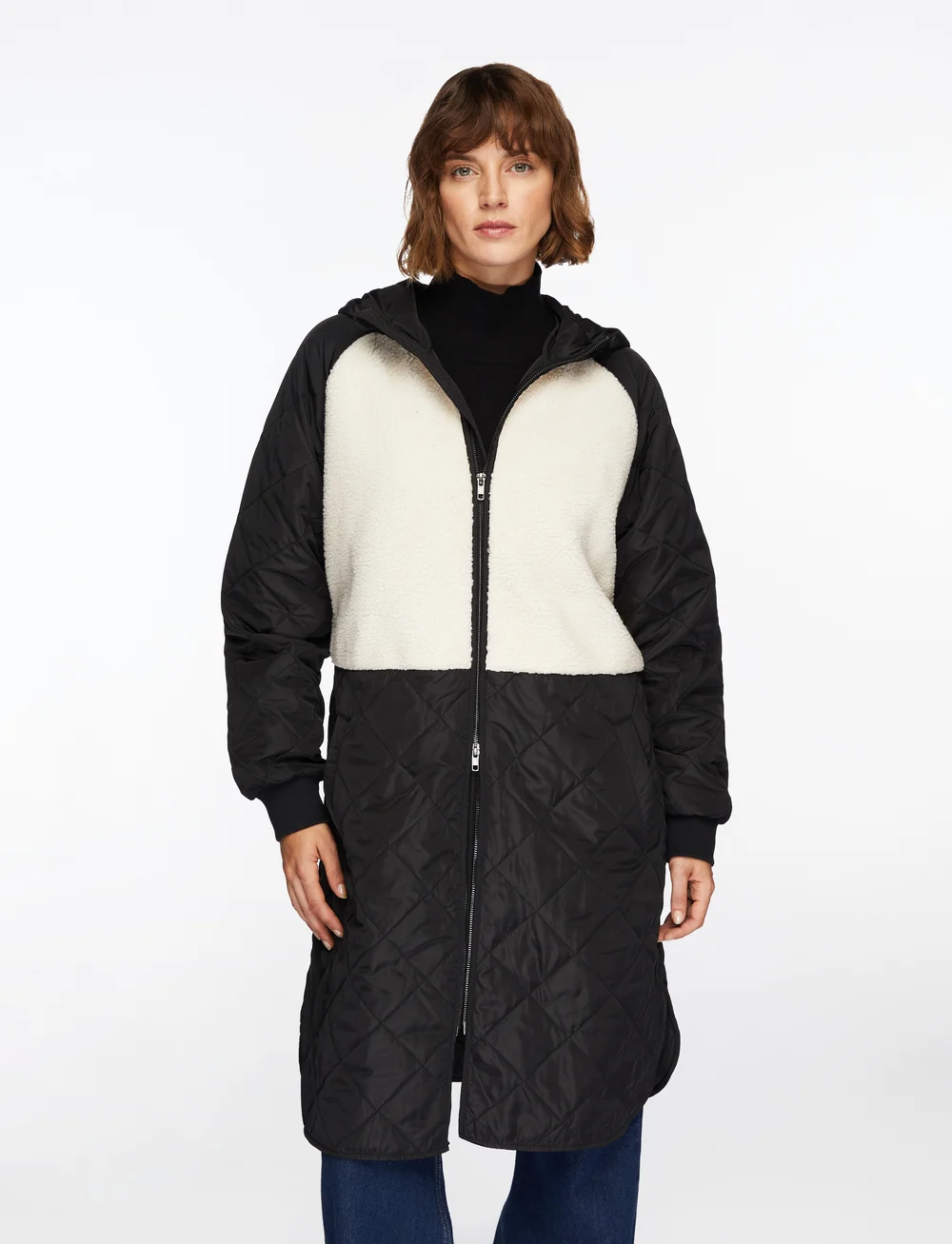 MSCH Copenhagen - MSCHAdelyna Kiara Hood Jacket - parkas - black/oatmeal - 0