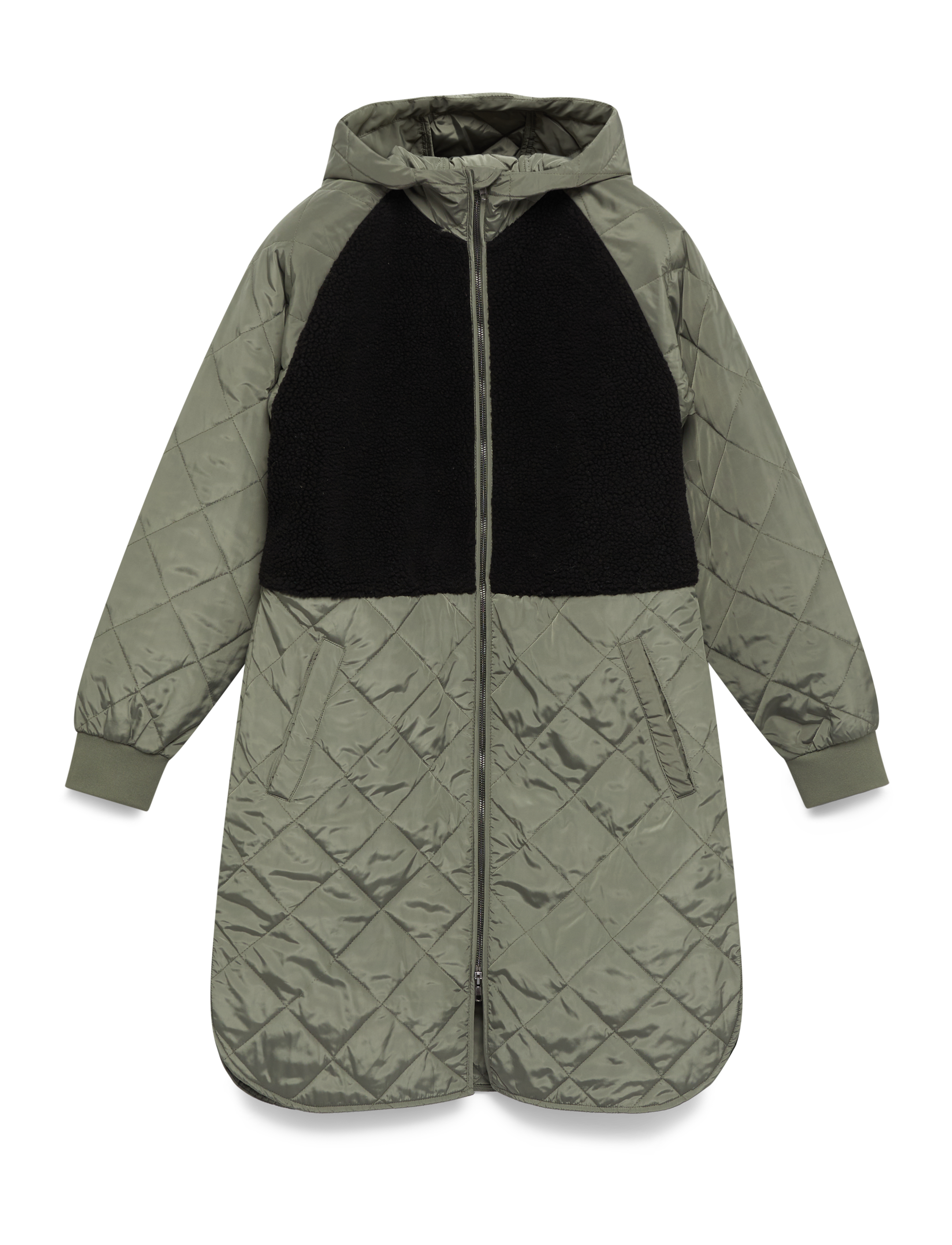 MSCH Copenhagen MSCHAdelyna Kiara Hood Jacket - Kläder - M BASIL/BLACK / khaki/green