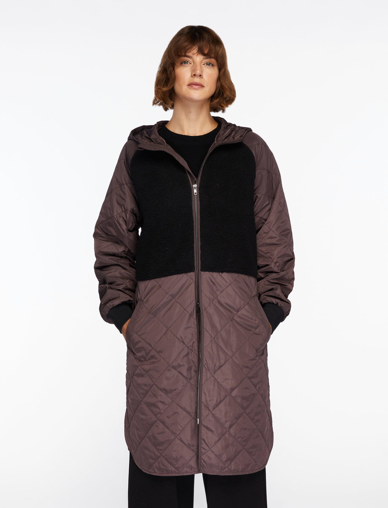 MSCH Copenhagen - MSCHAdelyna Kiara Hood Jacket - parkas - raisin/black - 0