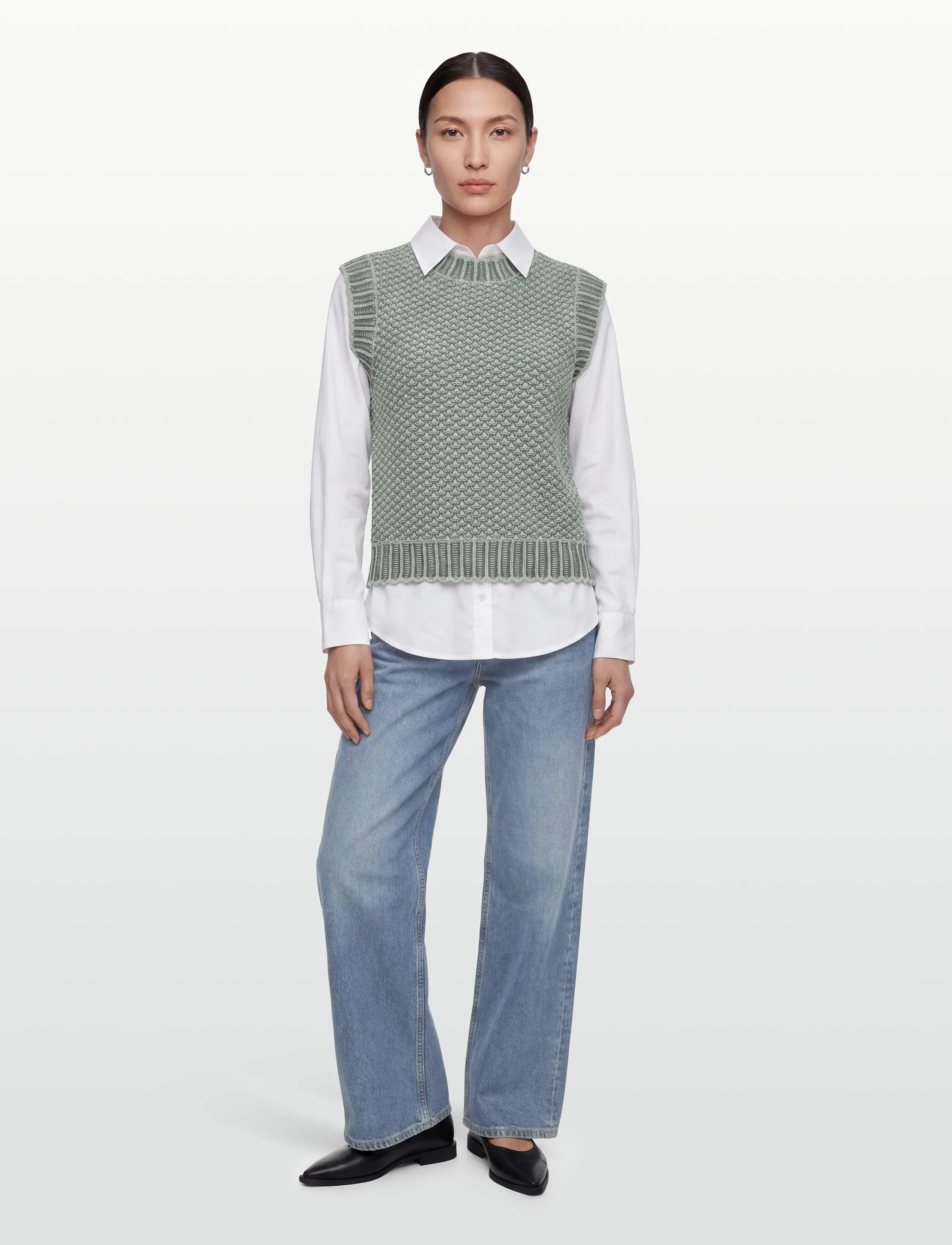 MSCH Copenhagen Mschpilla Vest, XS/S, Green, Veste > Strikkede Veste, Dame