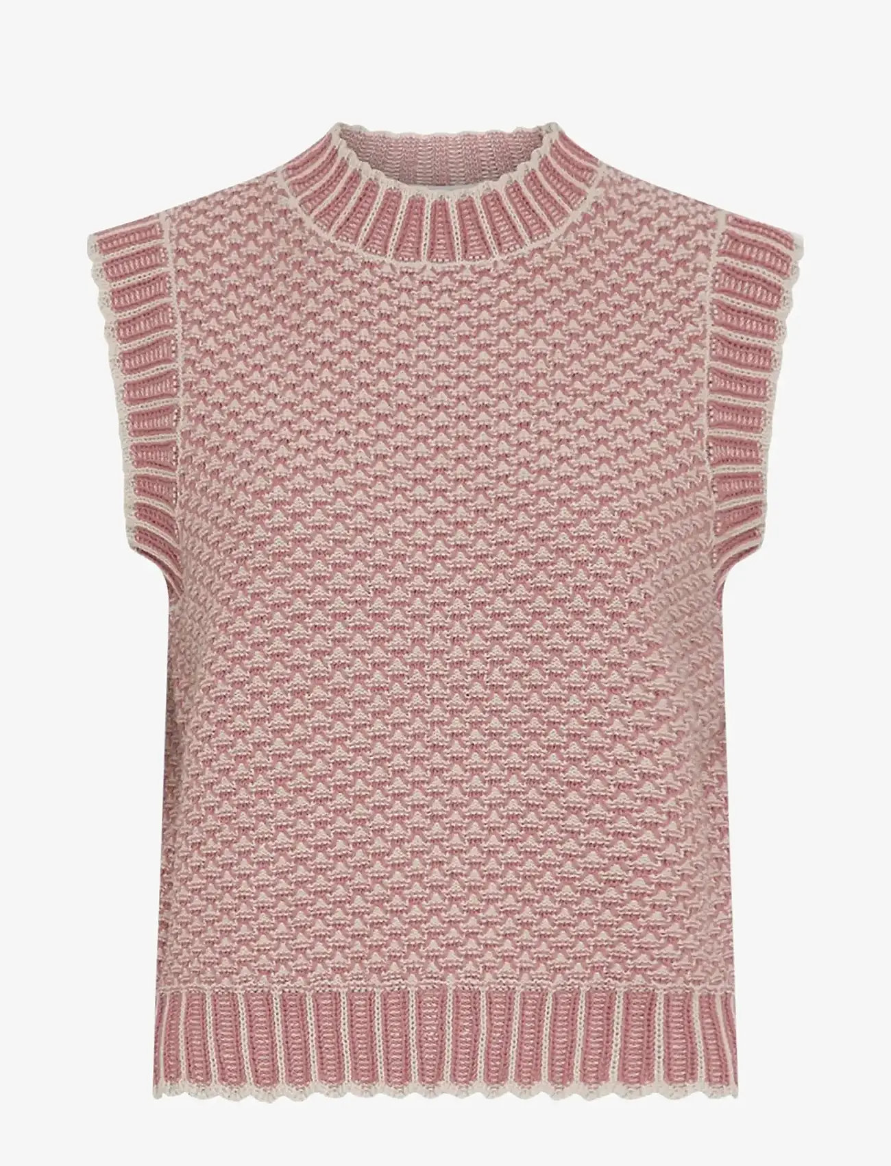 MSCH Copenhagen - MSCHPilla Vest - stickade västar - oatmeal/f rose - 0