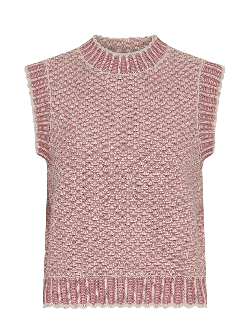 MSCH Copenhagen - MSCHPilla Vest - gestrickte westen - oatmeal/f rose - 0