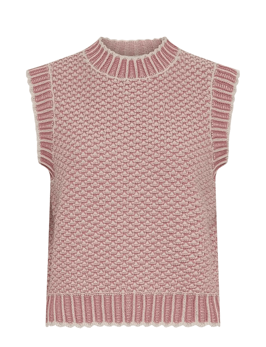 MSCH Copenhagen - MSCHPilla Vest - strickwesten - oatmeal/f rose - 1