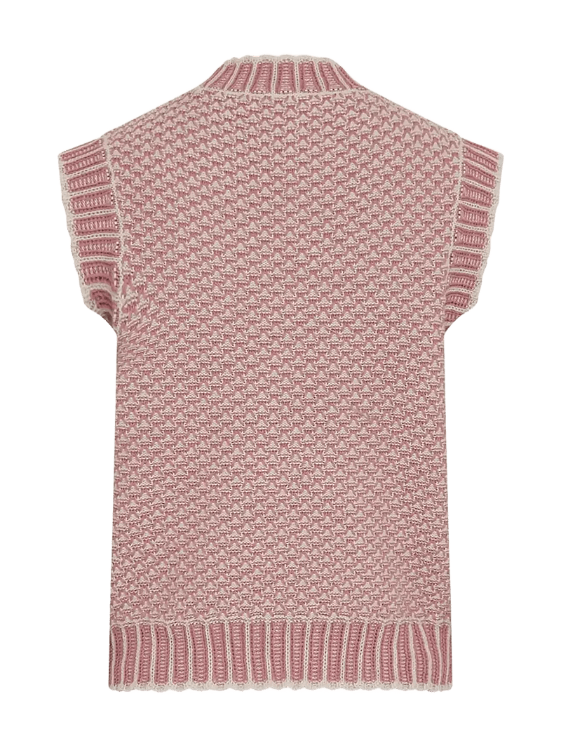 MSCH Copenhagen - MSCHPilla Vest - gestrickte westen - oatmeal/f rose - 1