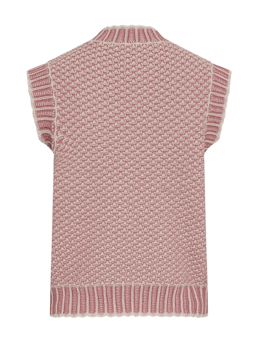 MSCH Copenhagen - MSCHPilla Vest - strickwesten - oatmeal/f rose - 2