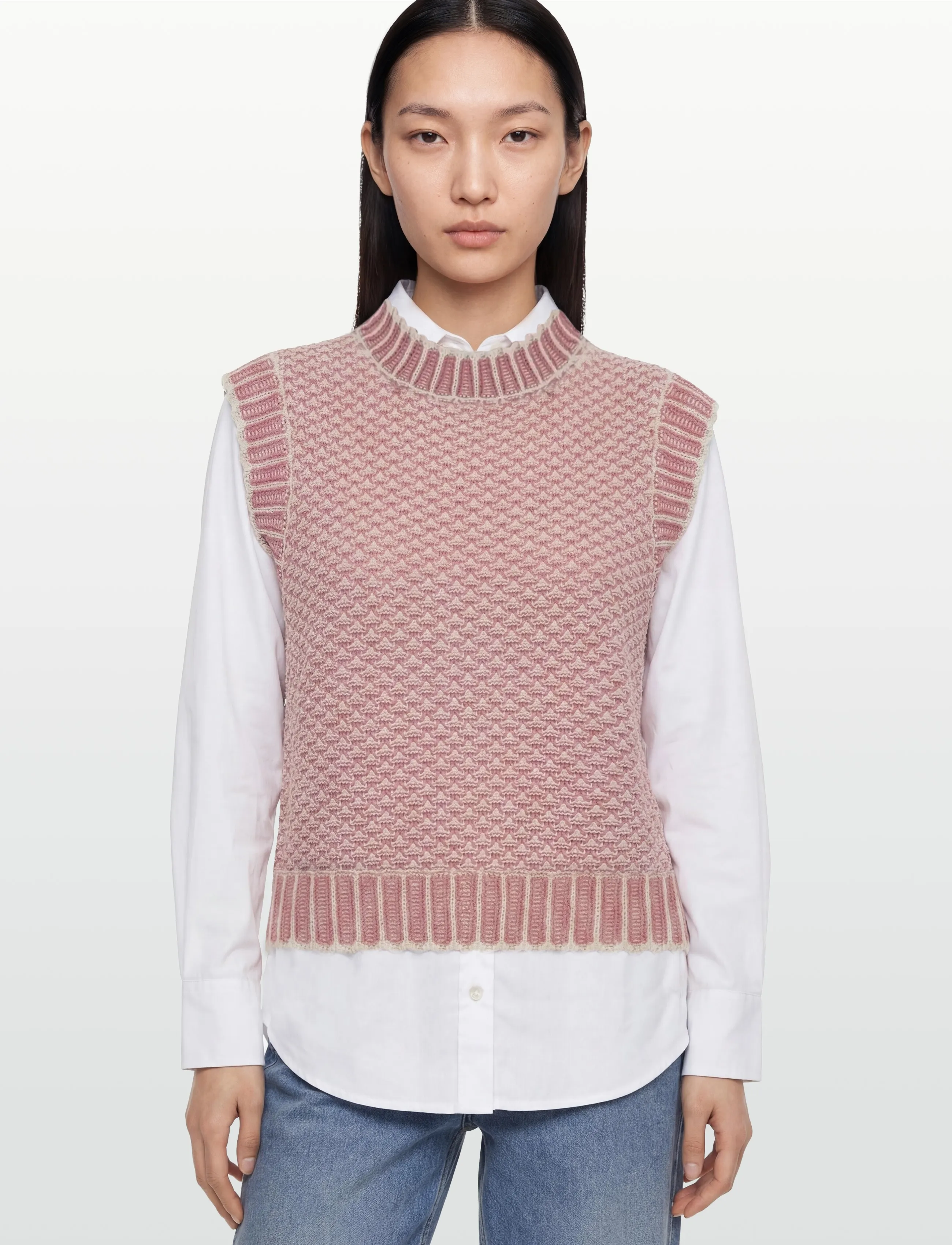 MSCH Copenhagen - MSCHPilla Vest - strickwesten - oatmeal/f rose - 3