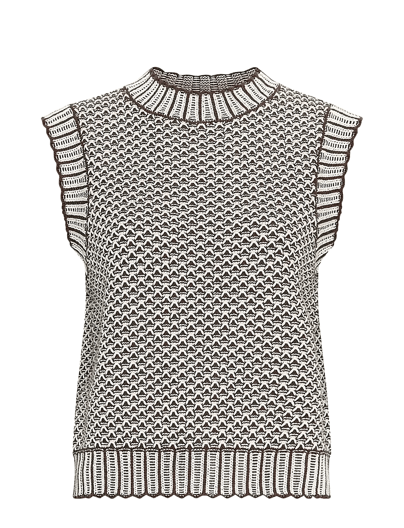 MSCH Copenhagen - MSCHPilla Vest - gestrickte westen - slate blk/egret - 0