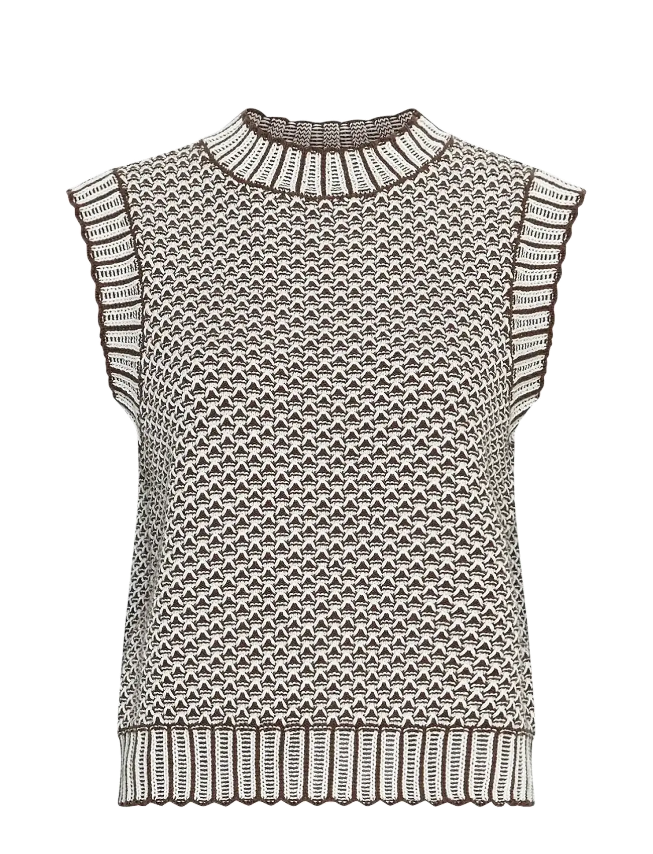 MSCH Copenhagen MSCHPilla Vest - Strickmode - SLATE BLK/EGRET / beige