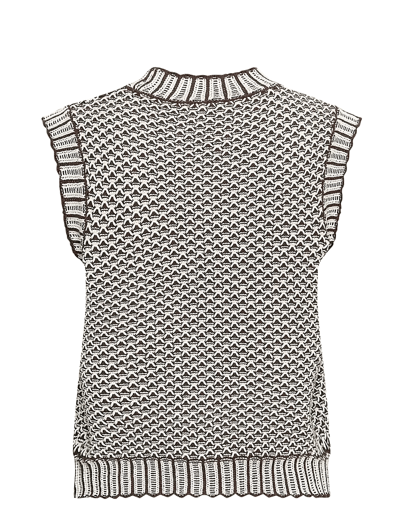 MSCH Copenhagen - MSCHPilla Vest - gestrickte westen - slate blk/egret - 1