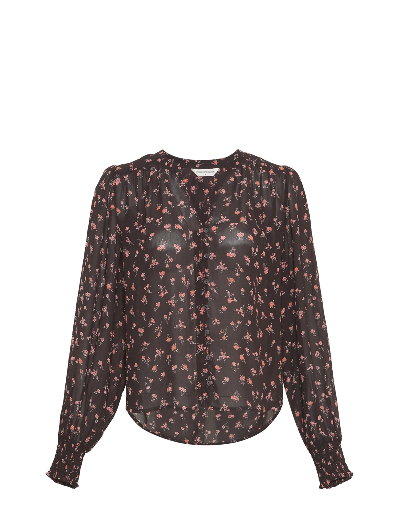 MSCH COPENHAGEN Mschevelda Orabella Shirt Aop Schwarz - M - Damen