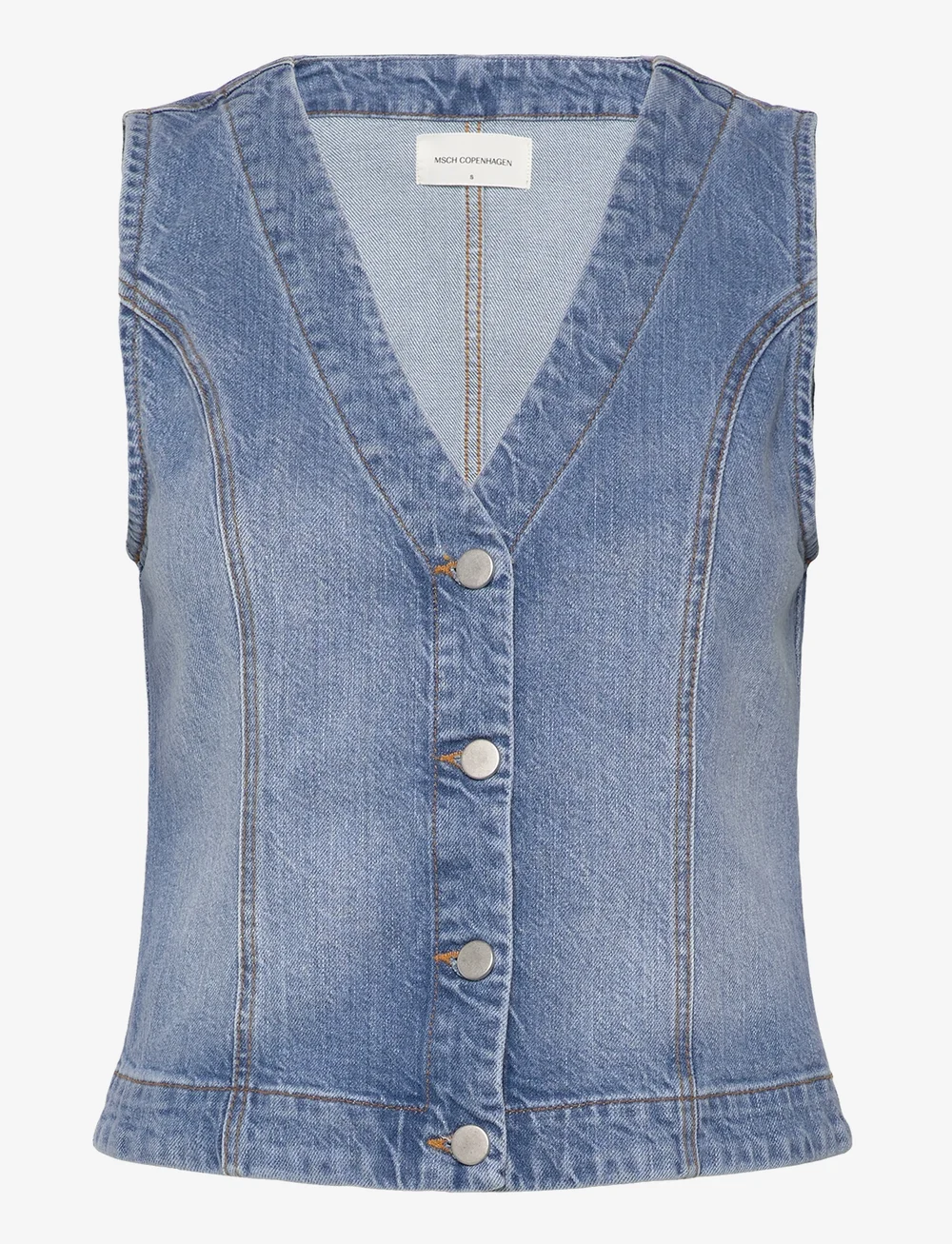 MSCH Copenhagen - MSCHEli Ada Denim Vest - denim-westen - mid blue wash - 0
