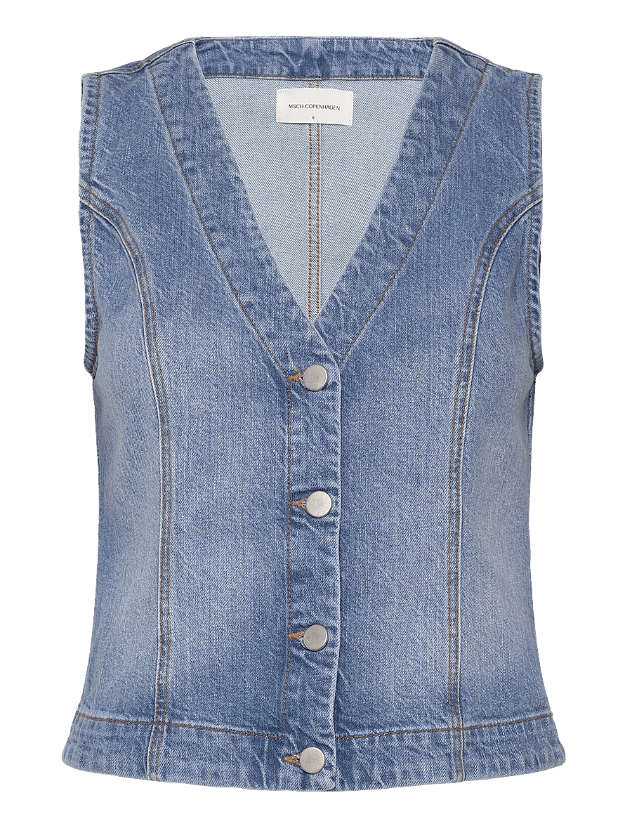 MSCH Copenhagen - MSCHEli Ada Denim Vest - denim-westen - mid blue wash - 0