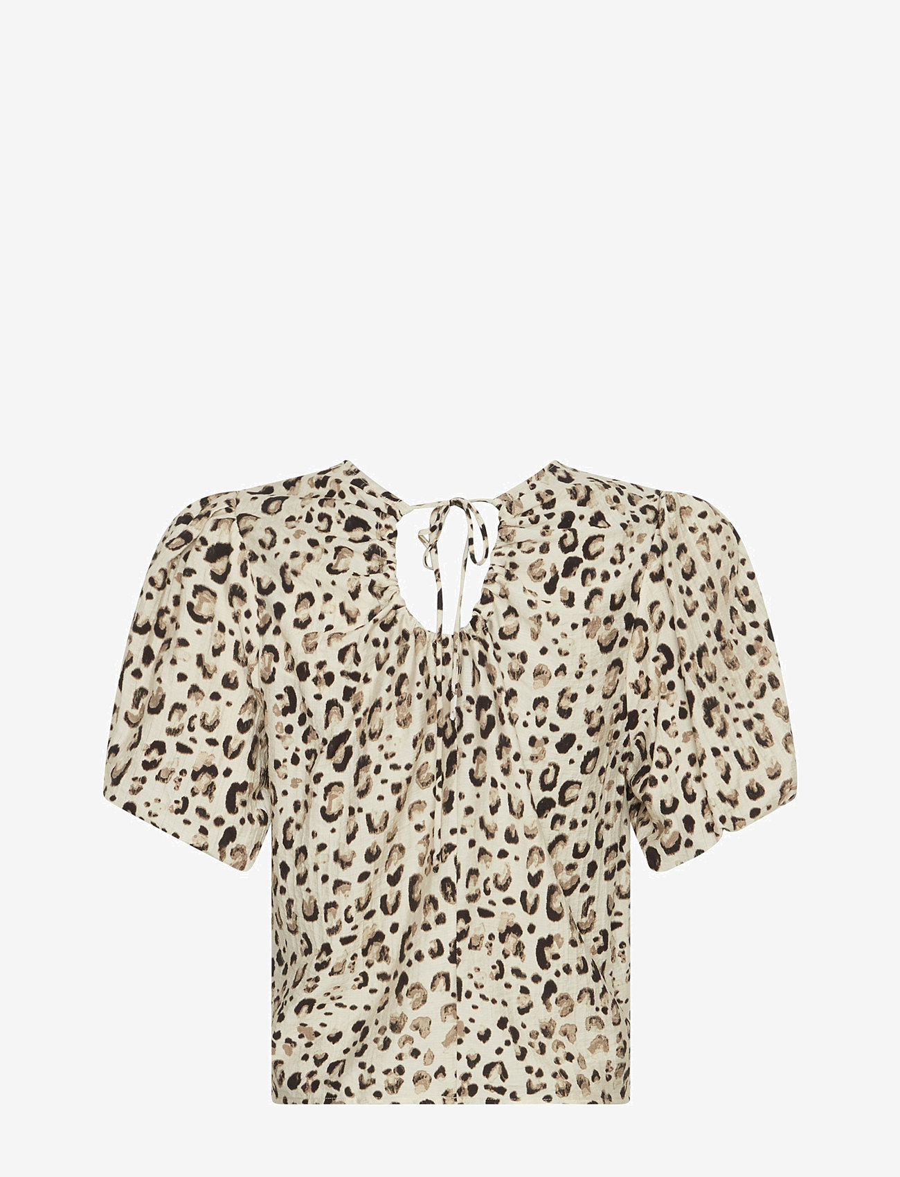 MSCH Copenhagen - MSCHAlyona Vlora 2/4 Top AOP - kurzämlige blusen - oatmeal leo - 1