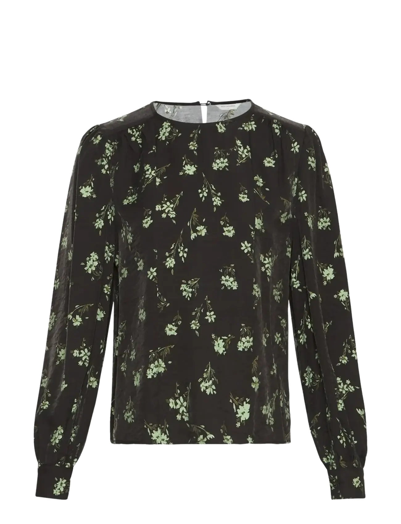 MSCH Copenhagen Mschjusine Karalynn Top Aop, S, Black, Bluser > Langærmede, Dame