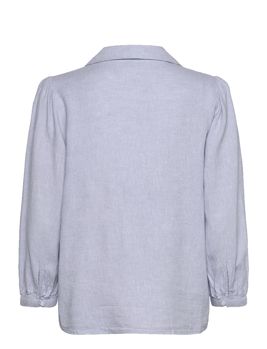 MSCH Copenhagen - MSCHPennie Ginia 3/4 Shirt - linen shirts - skyway melange - 1