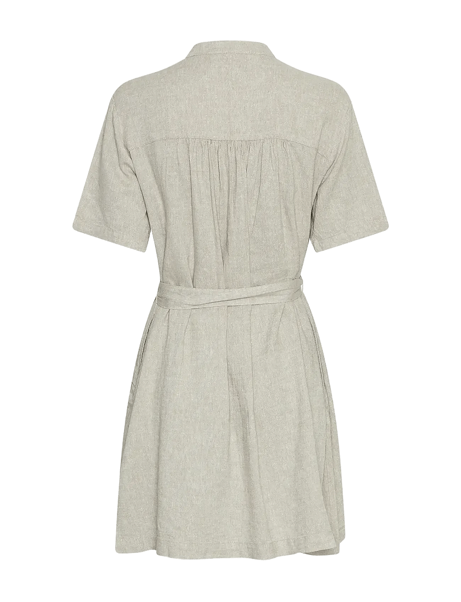 MSCH Copenhagen - MSCHPennie Ginia 2/4 Shirt Dress - sommarklänningar - sand - 1