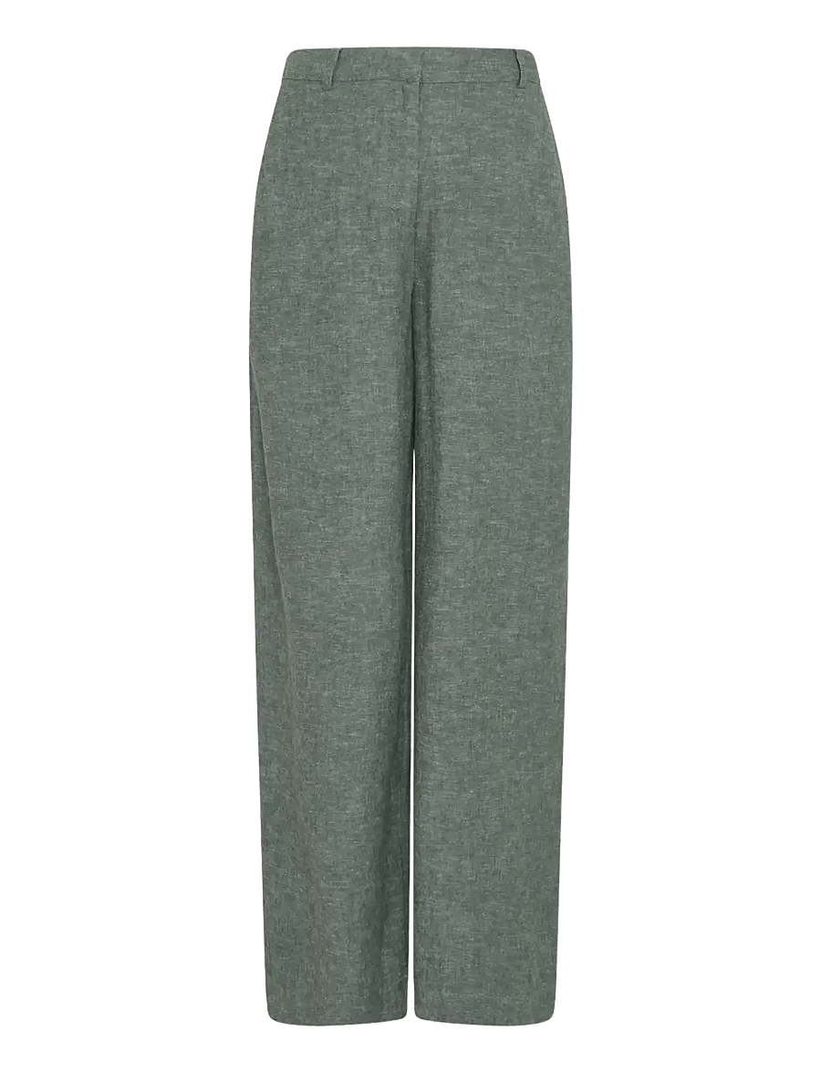MSCH Copenhagen - MSCHPennie Ginia HW Pants - hørbukser - laurel w mel - 0