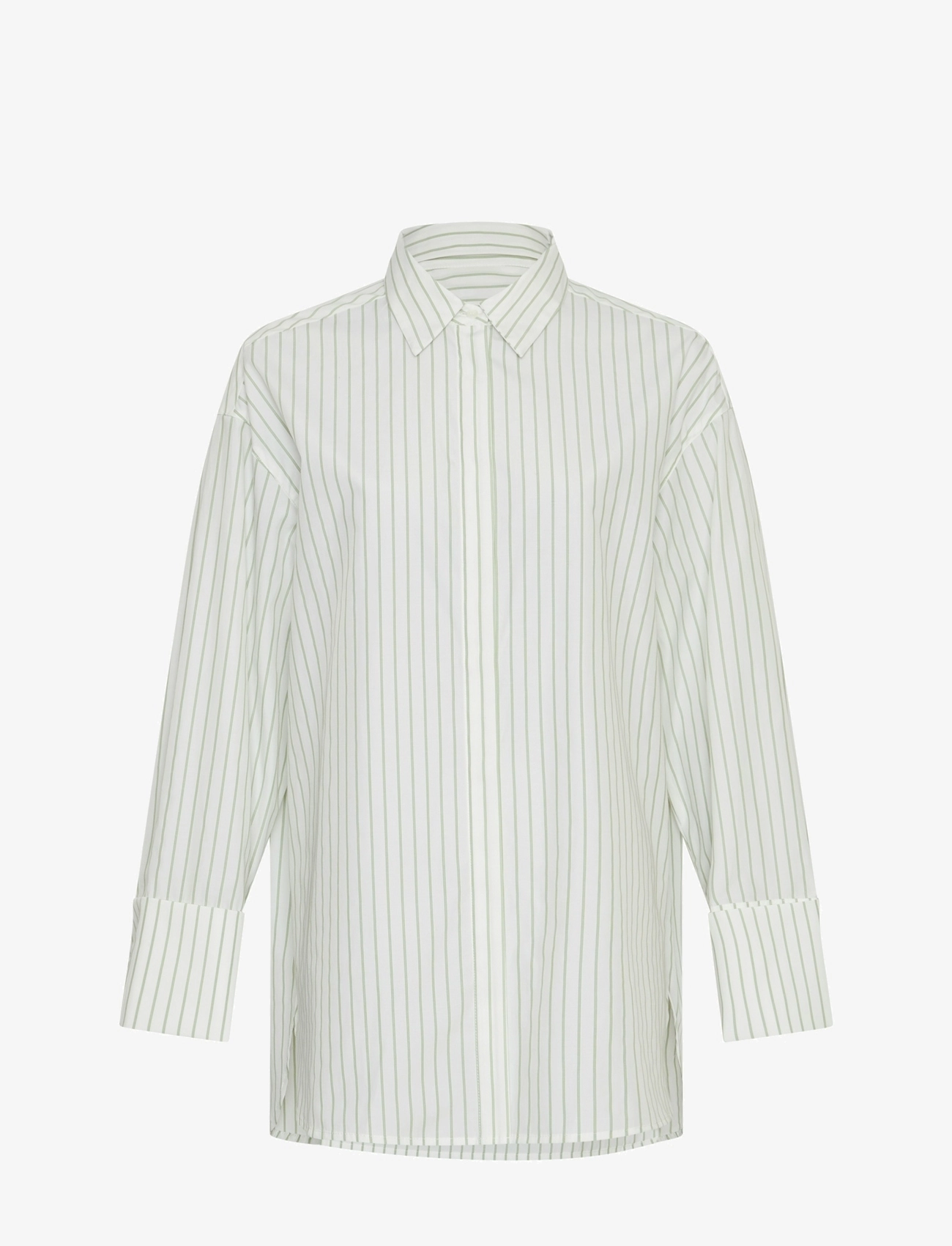 MSCH Copenhagen MSCHErina Zenika Shirt STP - Transitional Layering - EGRET/FOREST S / green