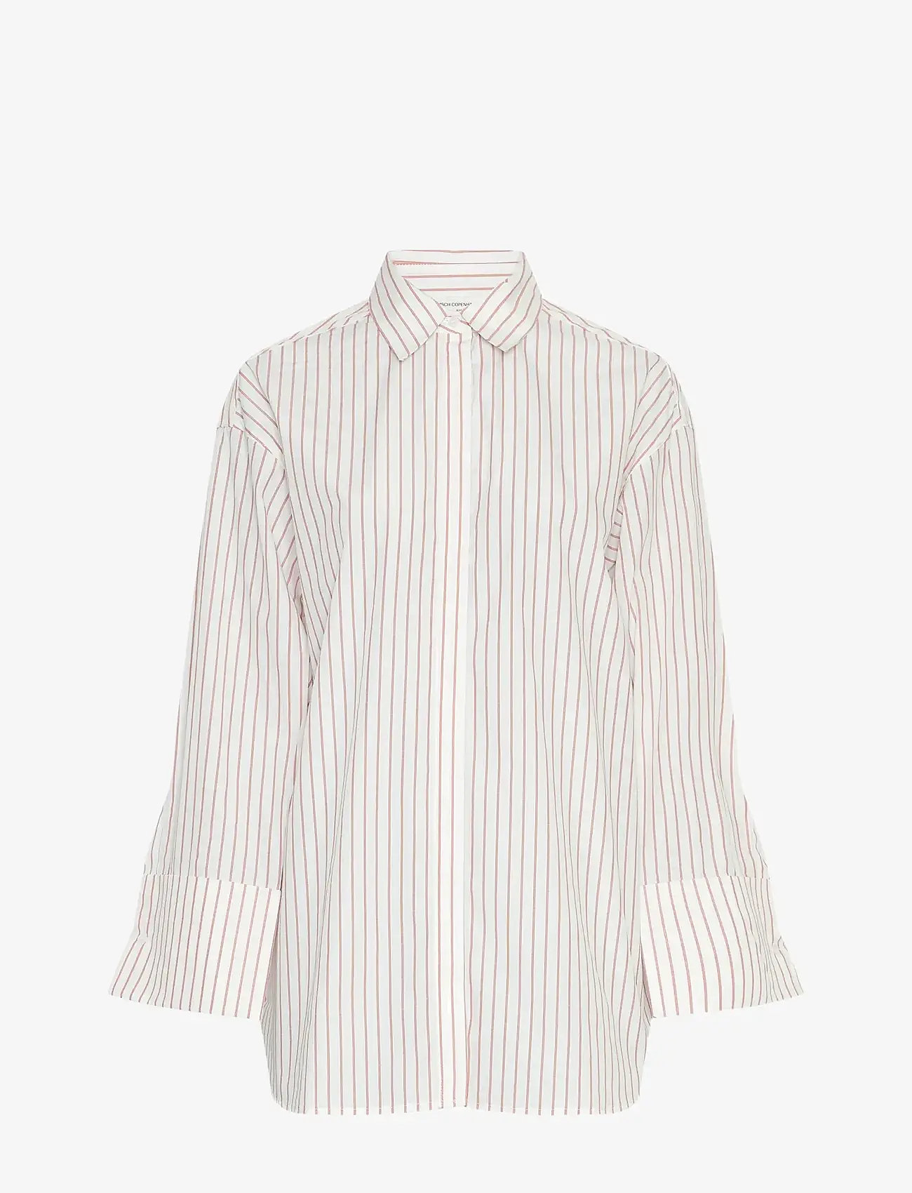MSCH Copenhagen - MSCHErina Zenika Shirt STP - langærmede skjorter - egret/f scarlet - 0